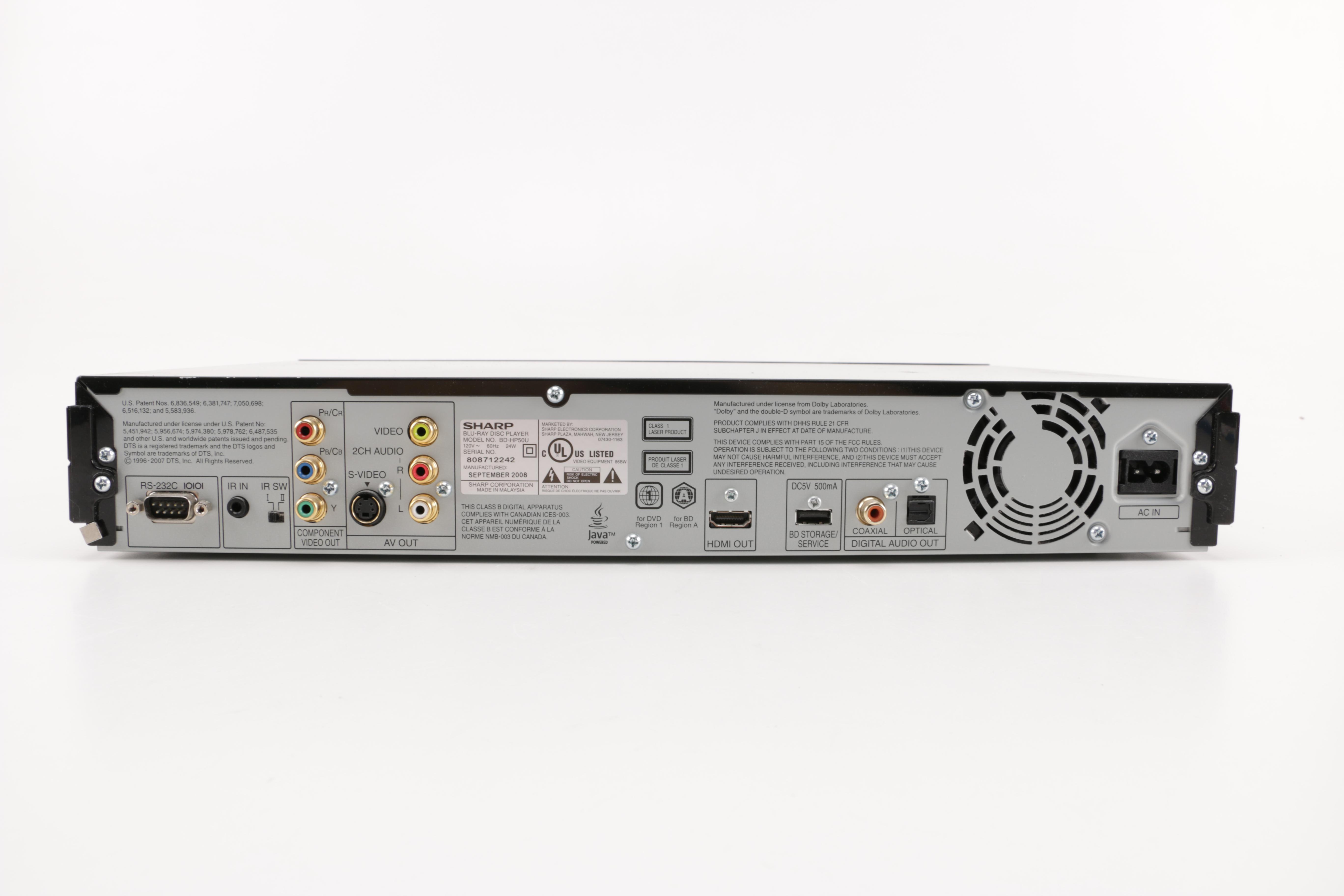 Sharp Aquos Blu-ray Player