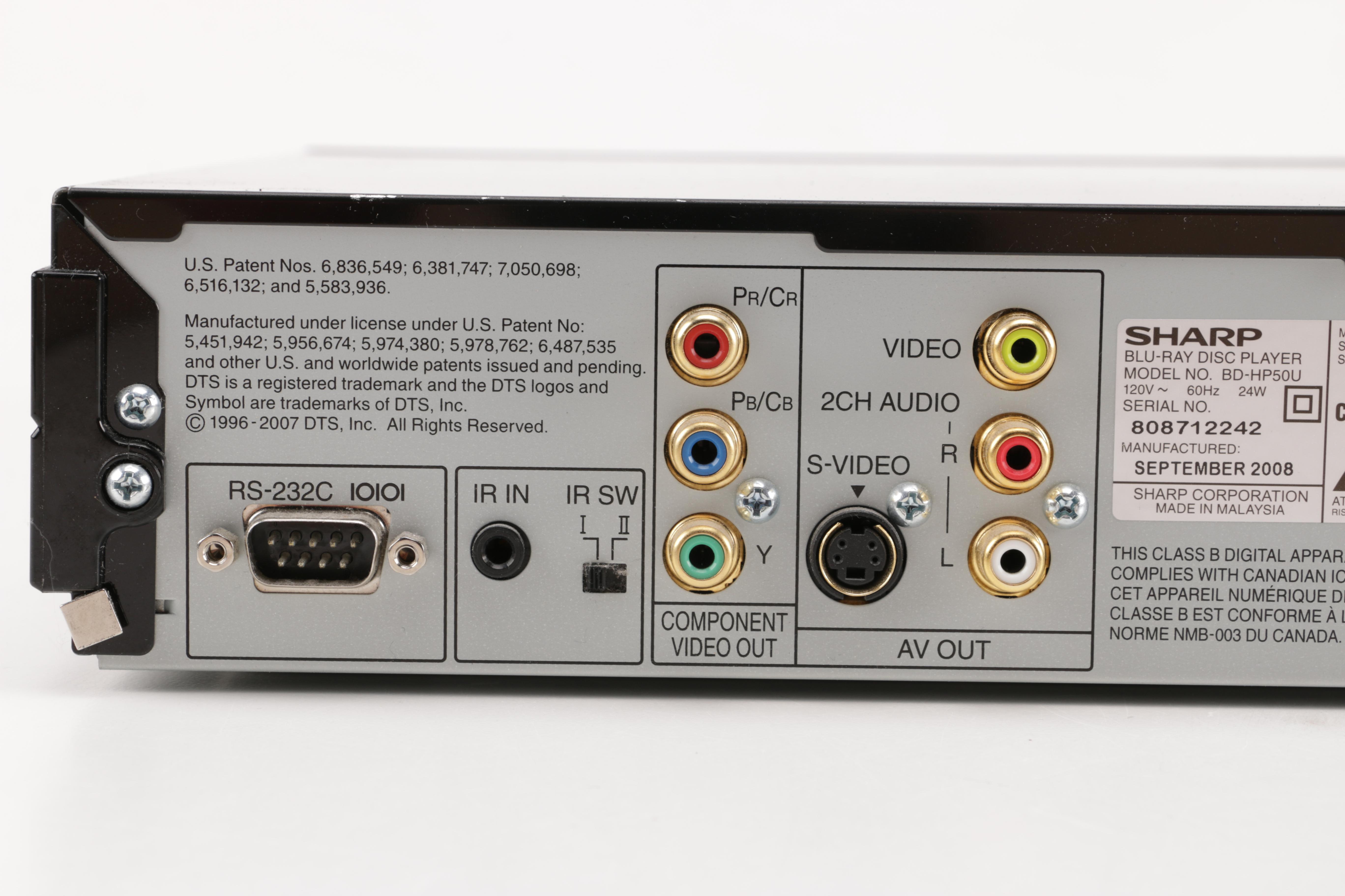 Sharp Aquos Blu-ray Player