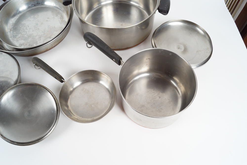 Collection of Revere Ware Copper Clad Cookware