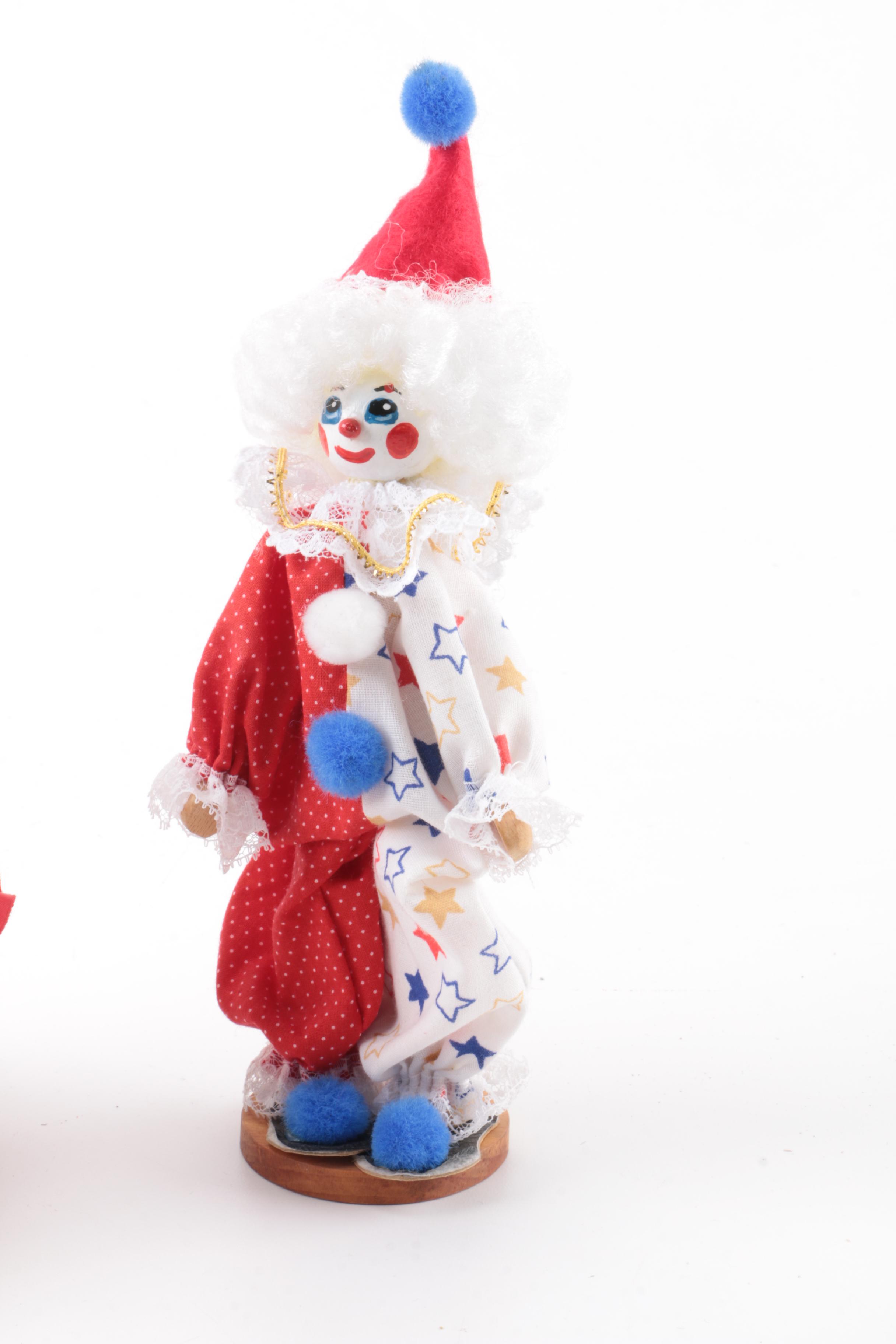 Assortment of Clown Figurines