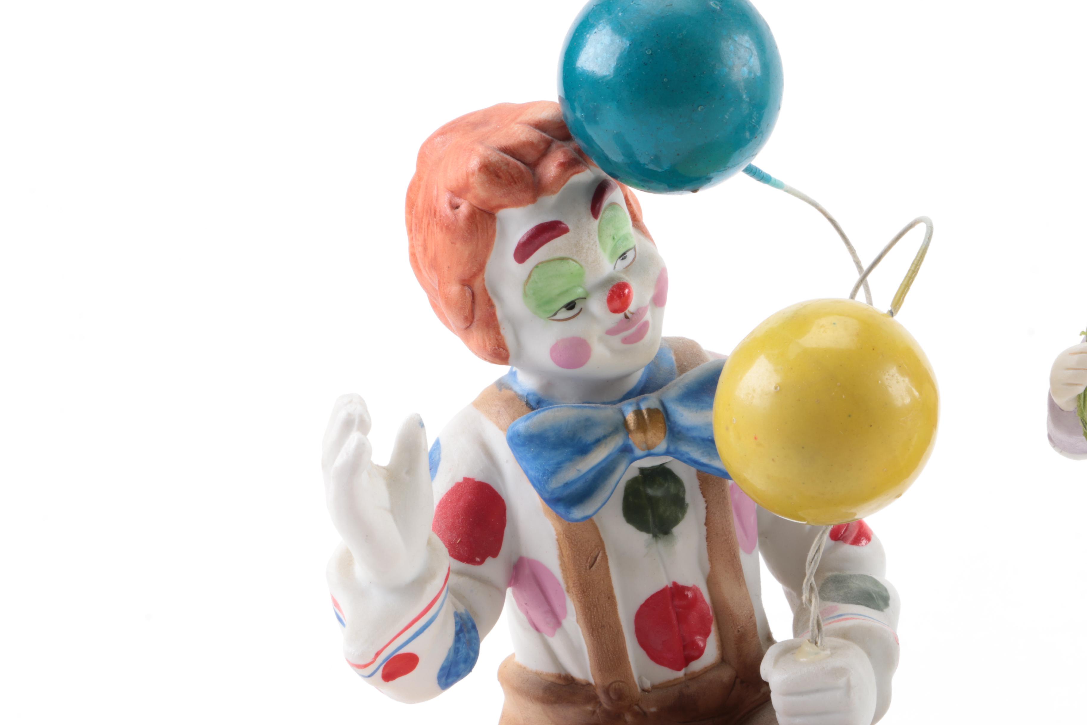 Assortment of Clown Figurines