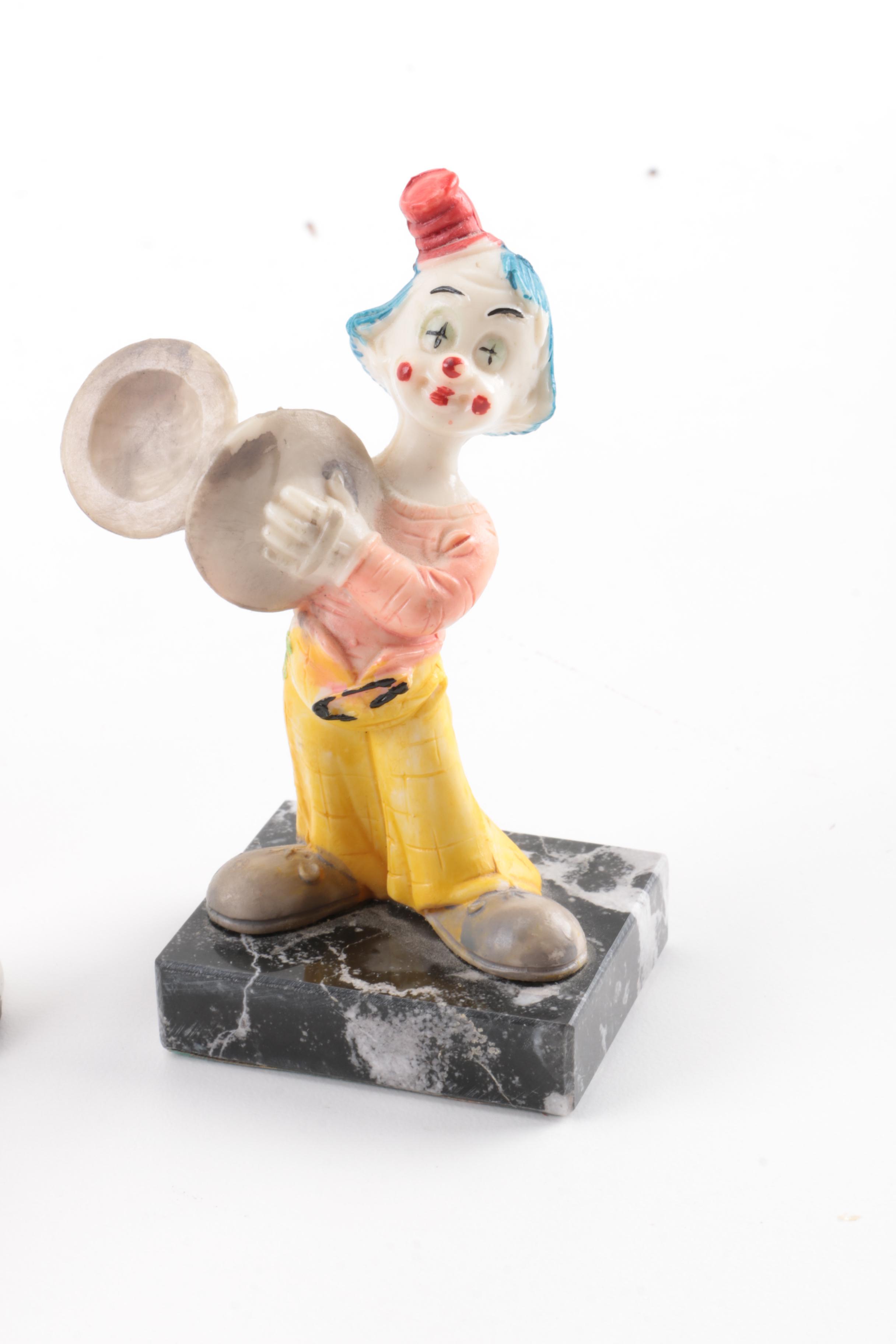 Assortment of Clown Figurines