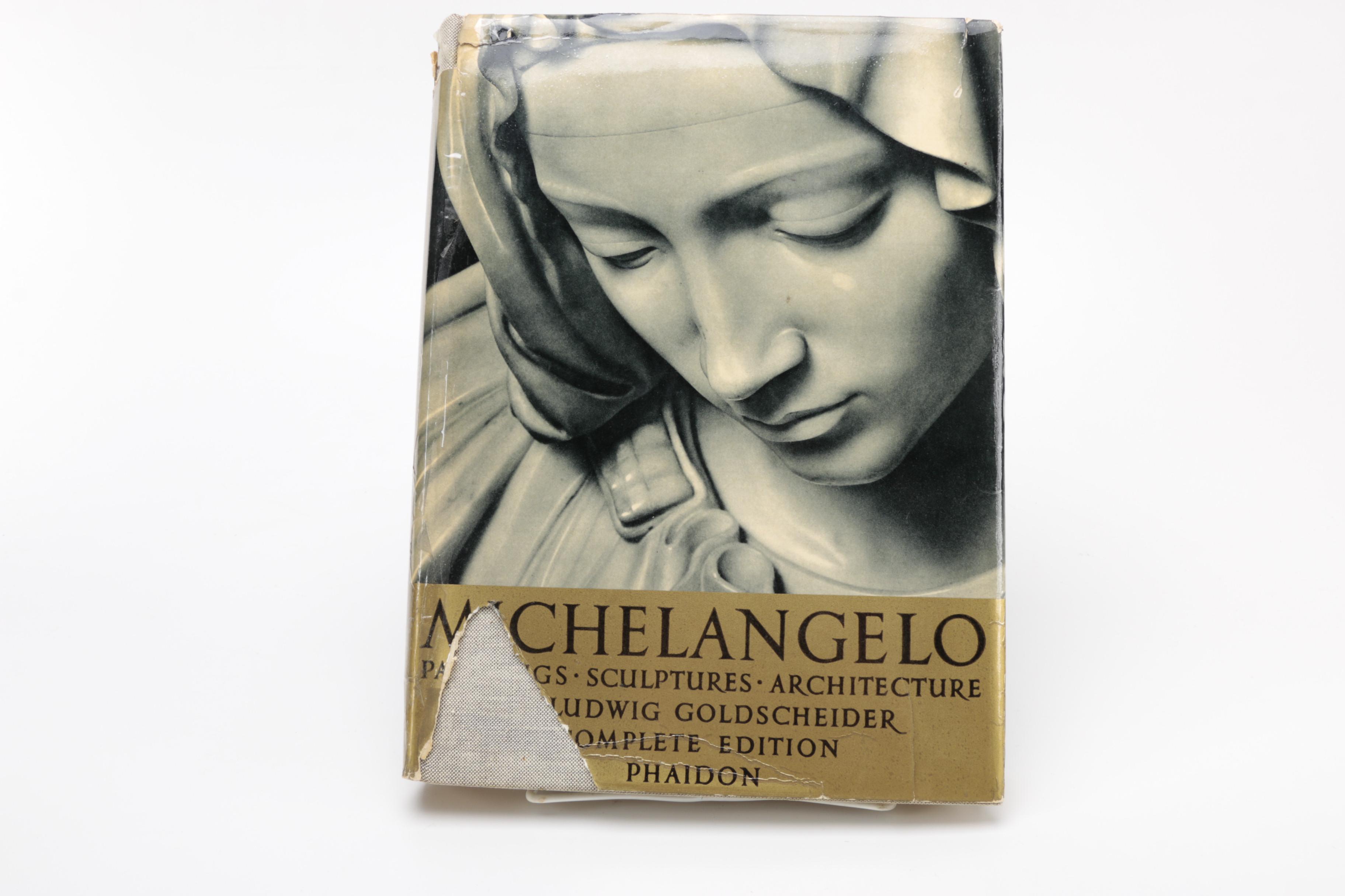 Selection of Art Books Including Donatello, Michelangelo