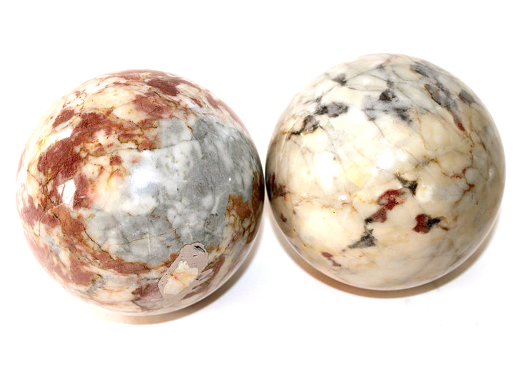 Pair of Marble Carpet Balls
