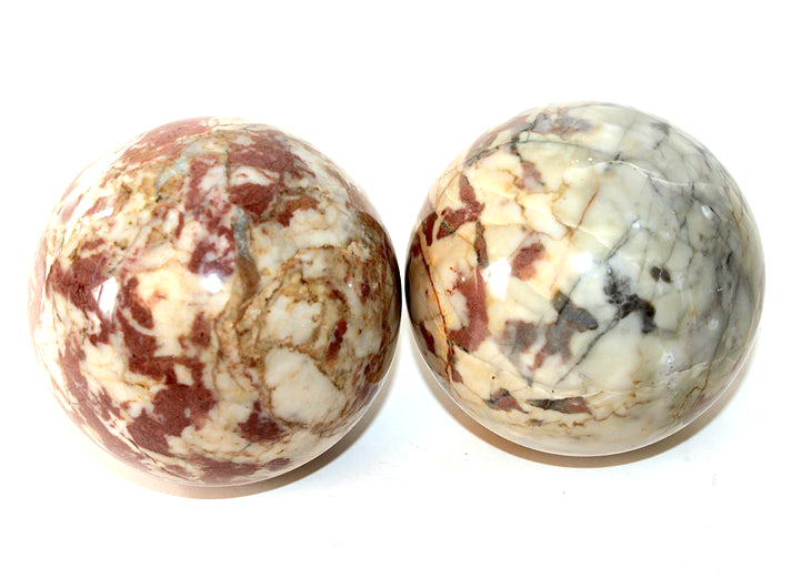 Pair of Marble Carpet Balls