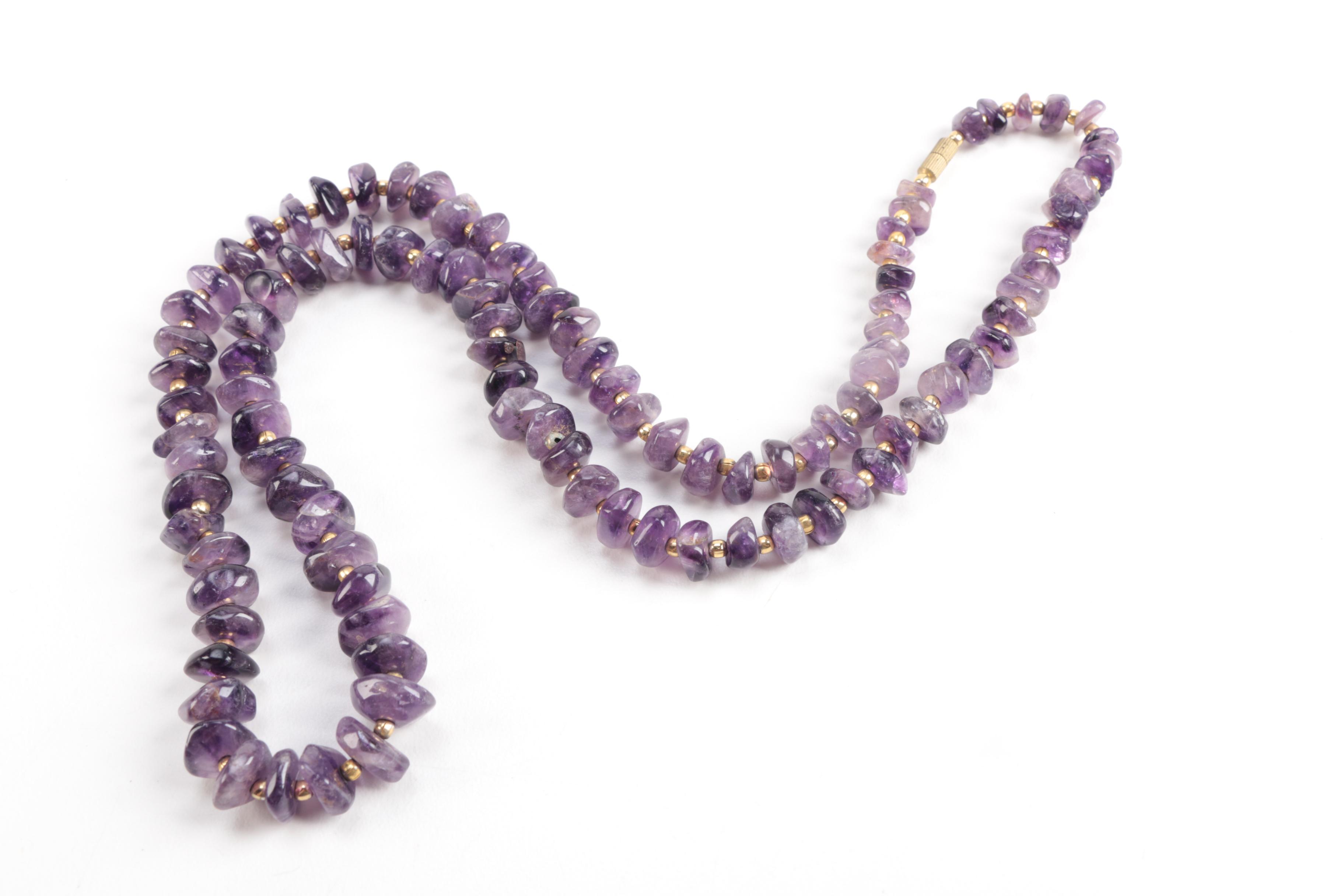 Assorted Gemstone Jewelry Including Quartz