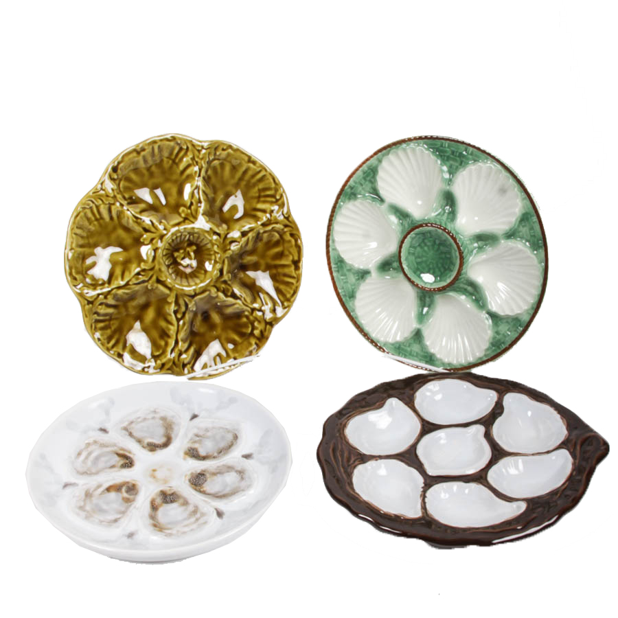 Majolica Oyster Plates