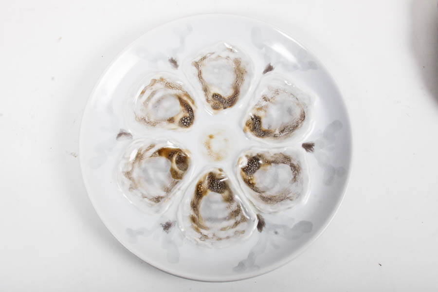 Majolica Oyster Plates