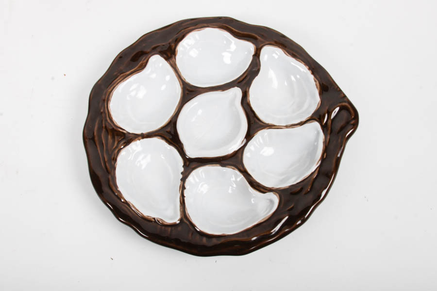 Majolica Oyster Plates