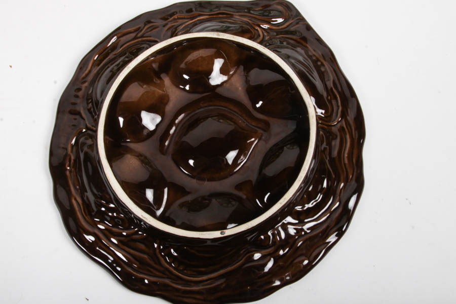 Majolica Oyster Plates
