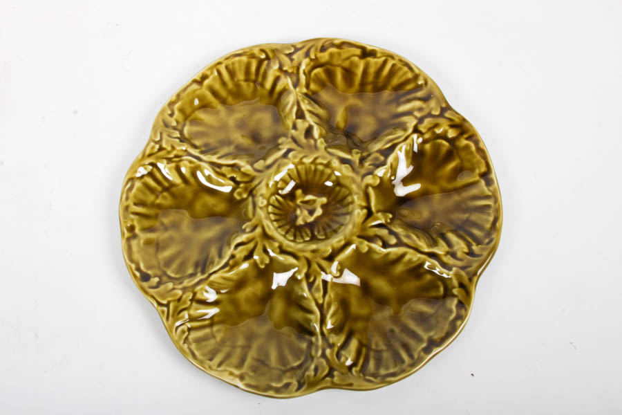 Majolica Oyster Plates