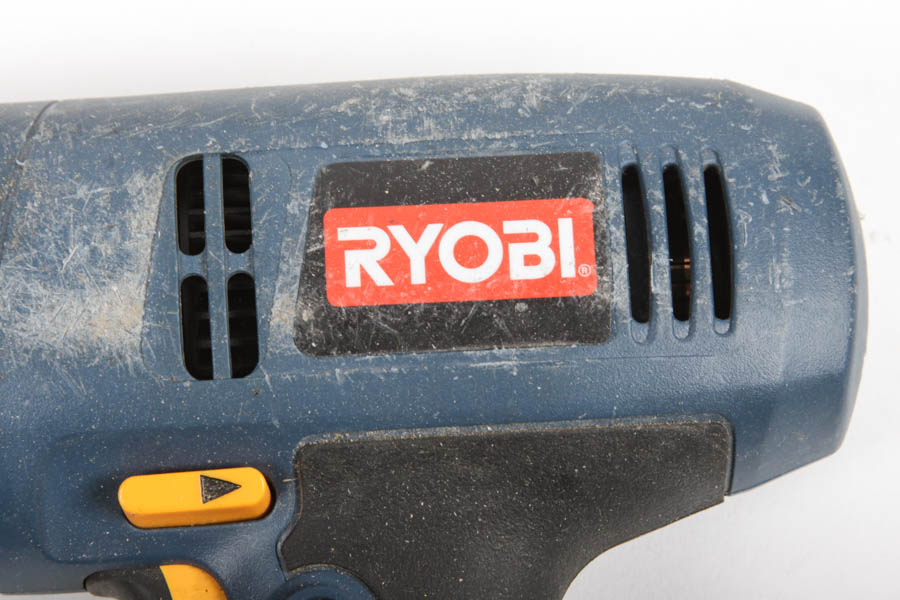 Ryobi Power Drill and Barrel Grip Angle Grinder