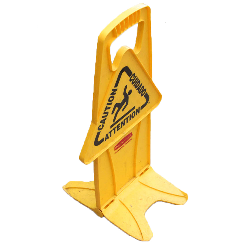 Pair of Collapsible Hazard Caution Signs