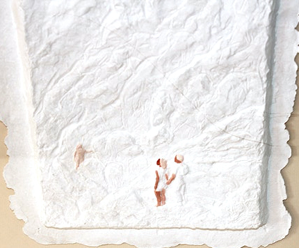 Plaster Relief Wall Art in Acrylic Shadowbox