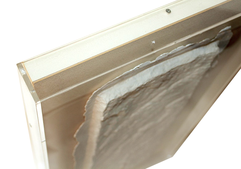 Plaster Relief Wall Art in Acrylic Shadowbox