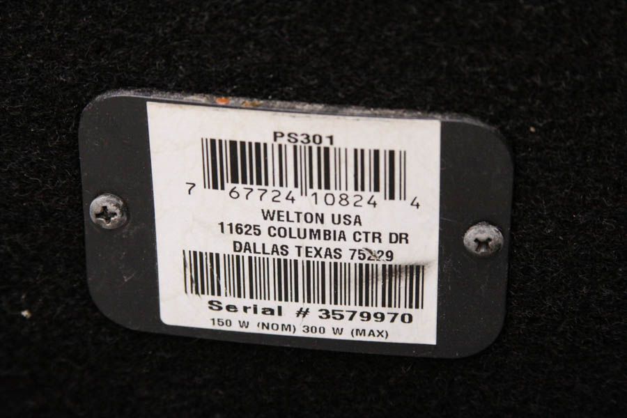 Welton Pro Studio Industrial Sound Pressure System Speakers