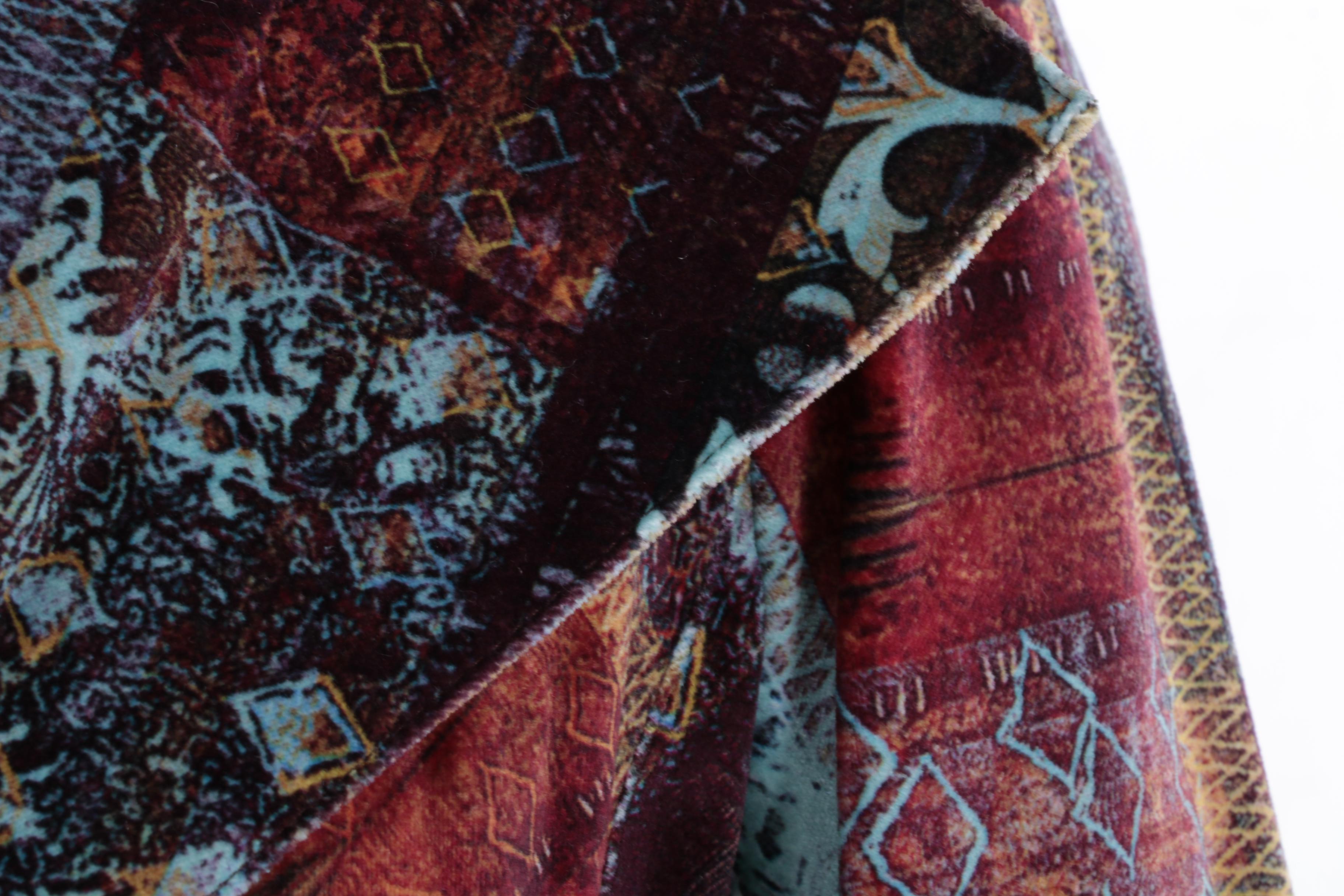 Women's Aventures des Toiles Multicolored Velvet Coat