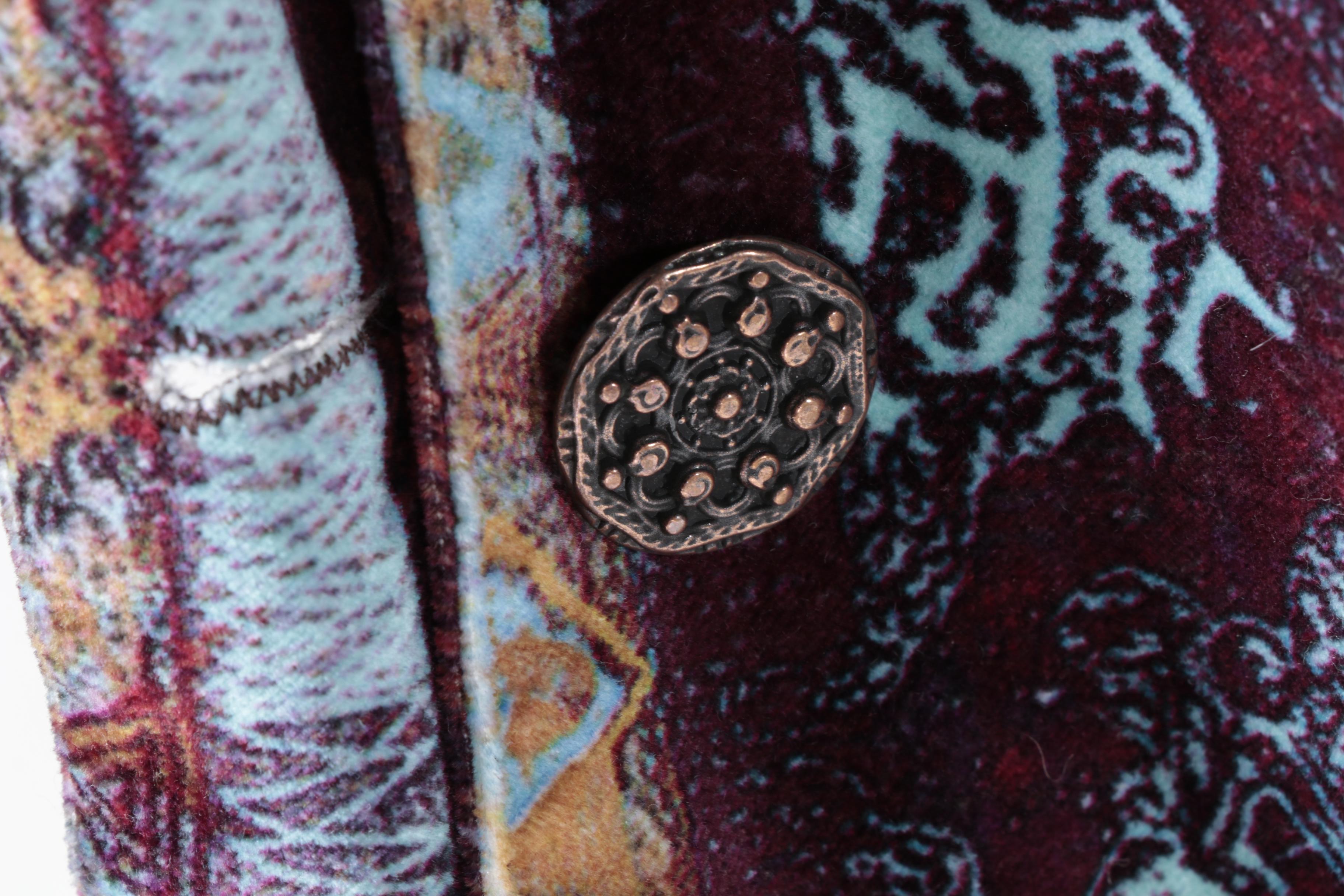 Women's Aventures des Toiles Multicolored Velvet Coat