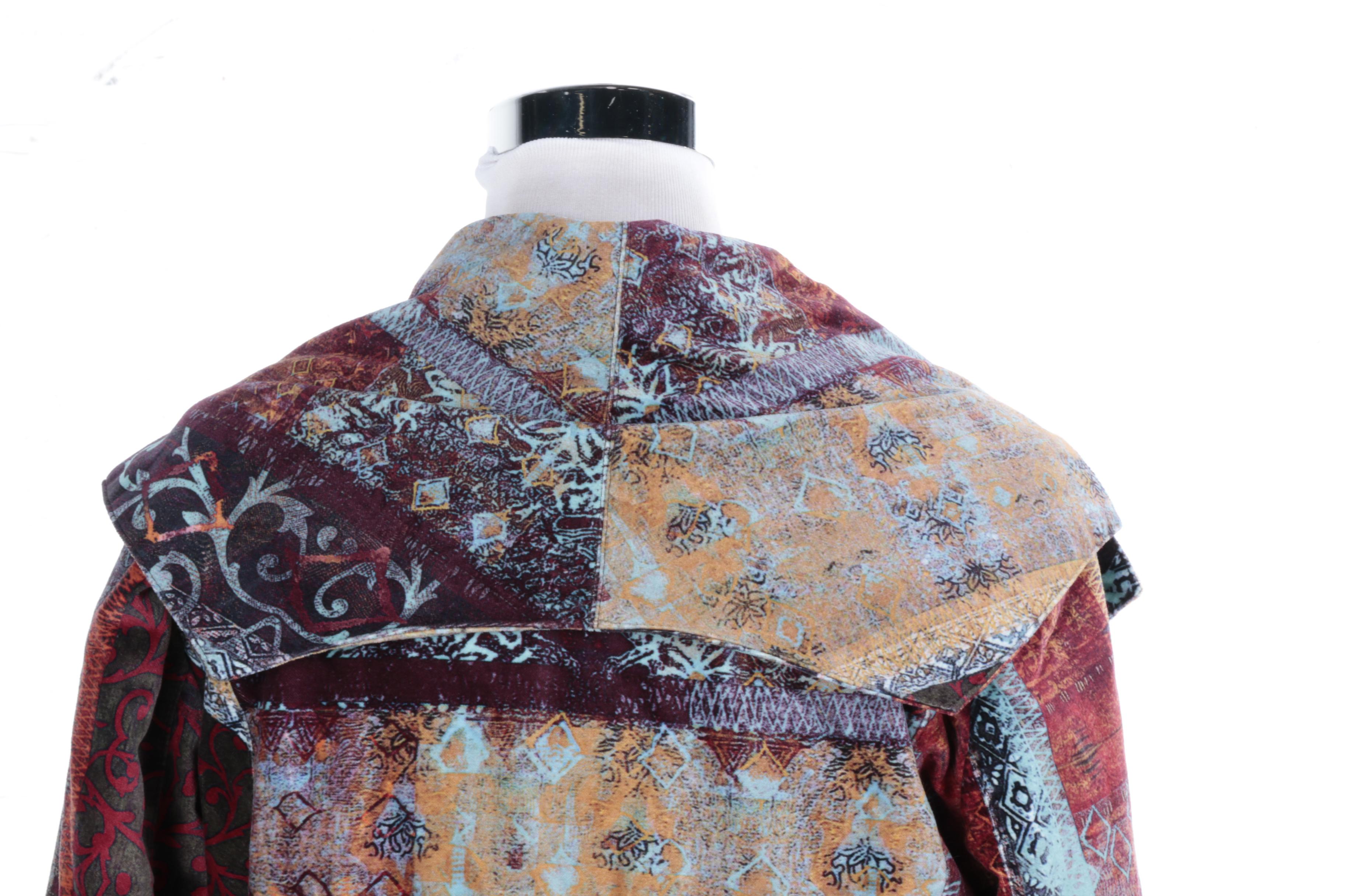 Women's Aventures des Toiles Multicolored Velvet Coat