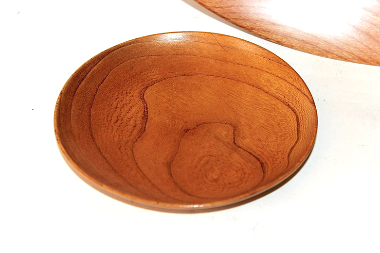 Signed David Lory Black Cherry Bowl and Plate