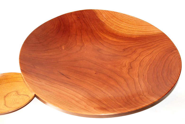 Signed David Lory Black Cherry Bowl and Plate