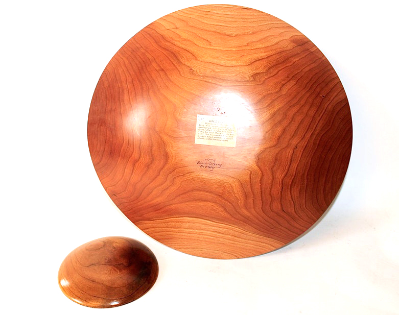 Signed David Lory Black Cherry Bowl and Plate