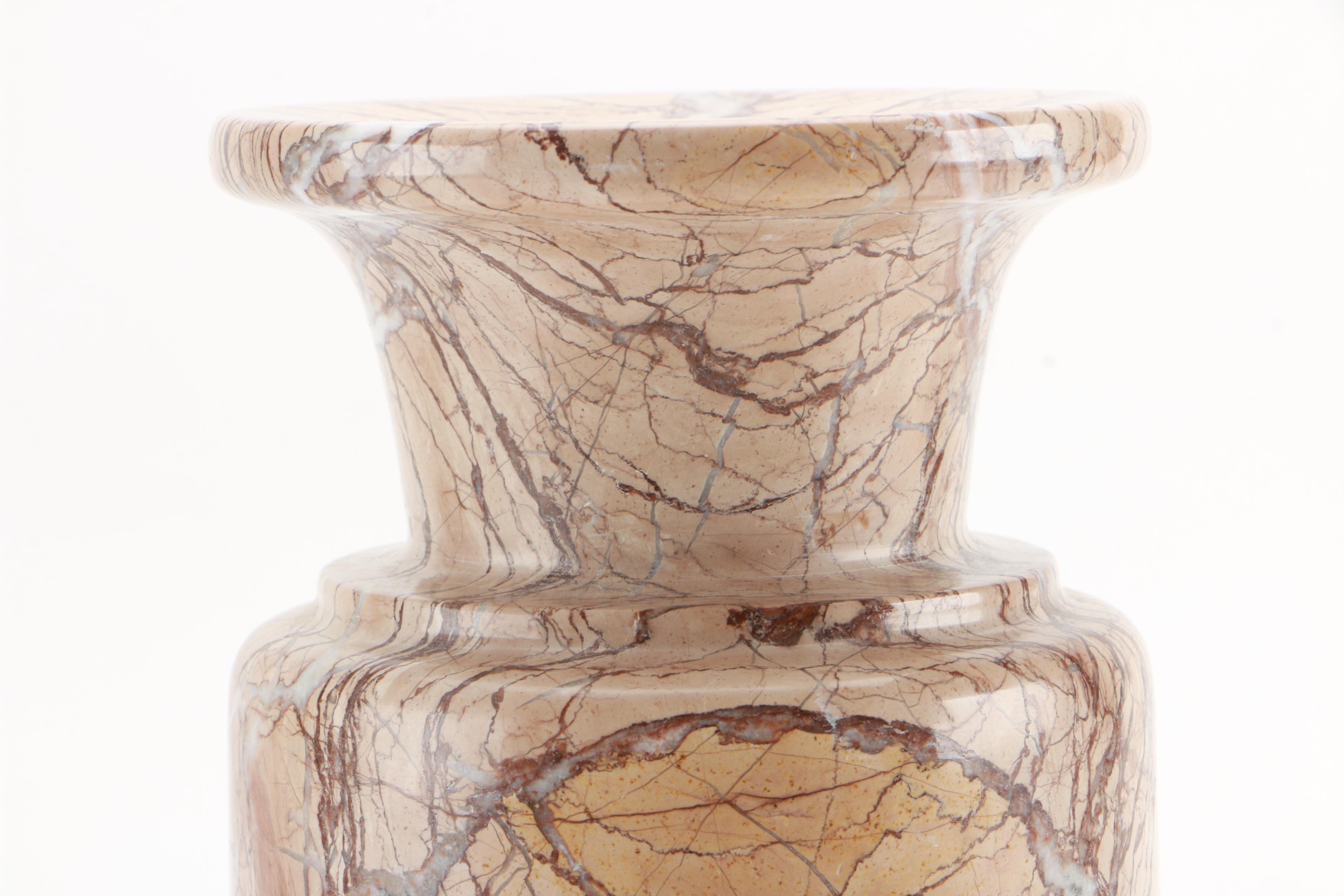 Pakistani Marble Vase and Lidded Box