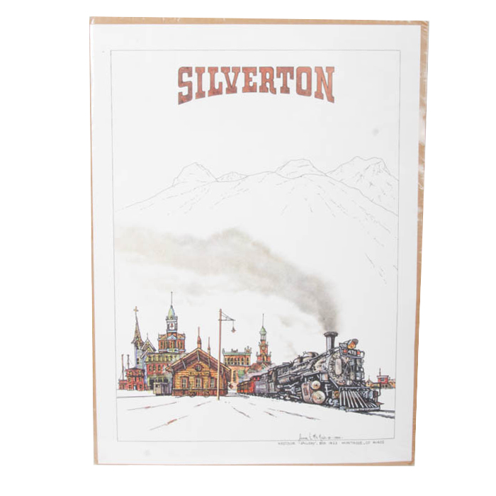 Framed Giclée Colorado Travel Posters, "Ouray", "Telluride" and "Silverton"