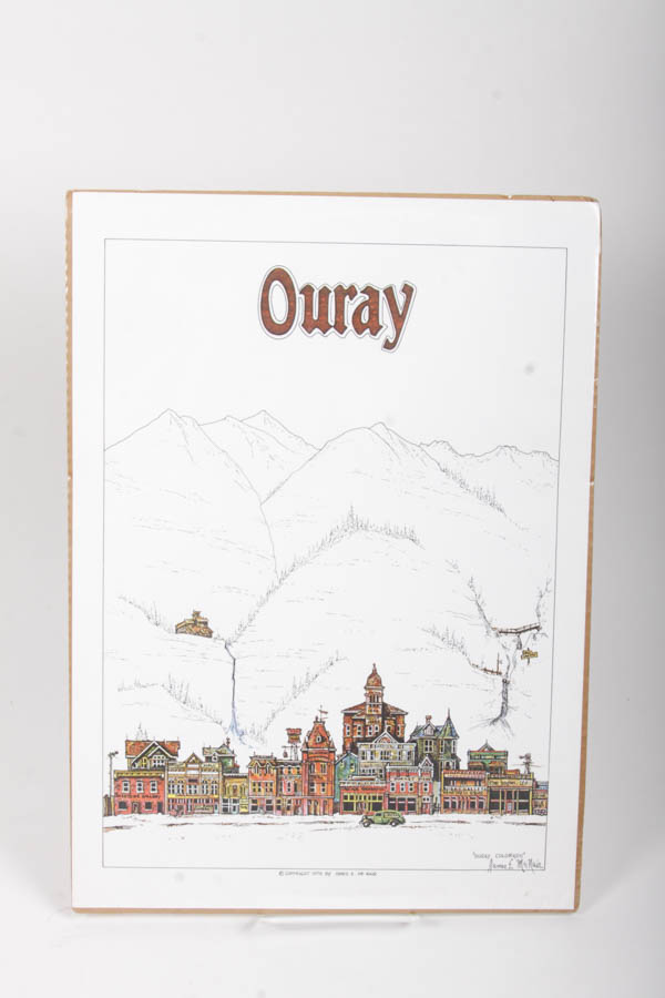 Framed Giclée Colorado Travel Posters, "Ouray", "Telluride" and "Silverton"