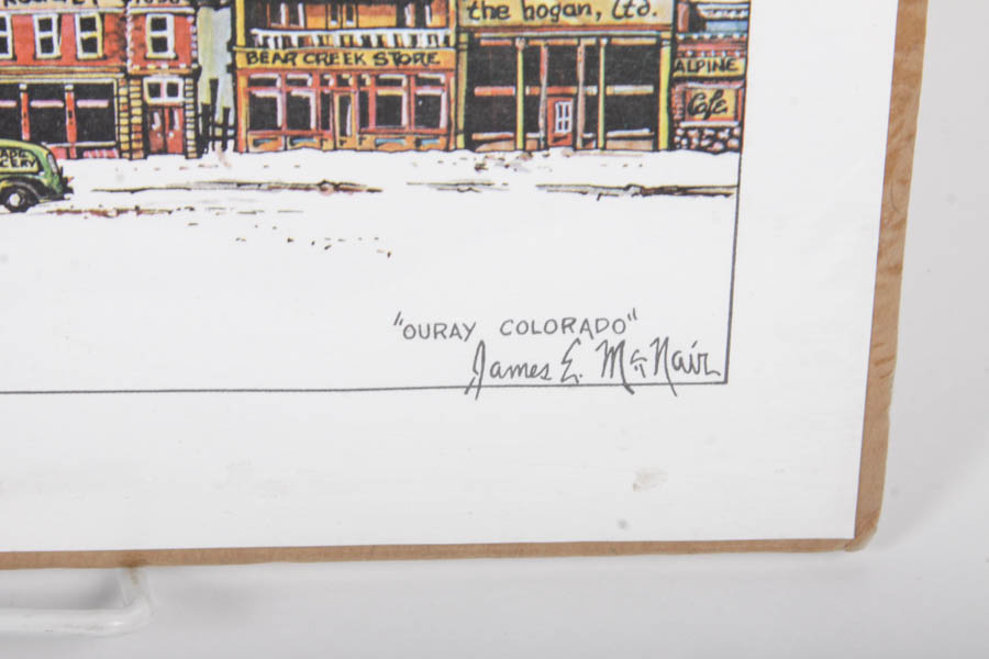 Framed Giclée Colorado Travel Posters, "Ouray", "Telluride" and "Silverton"