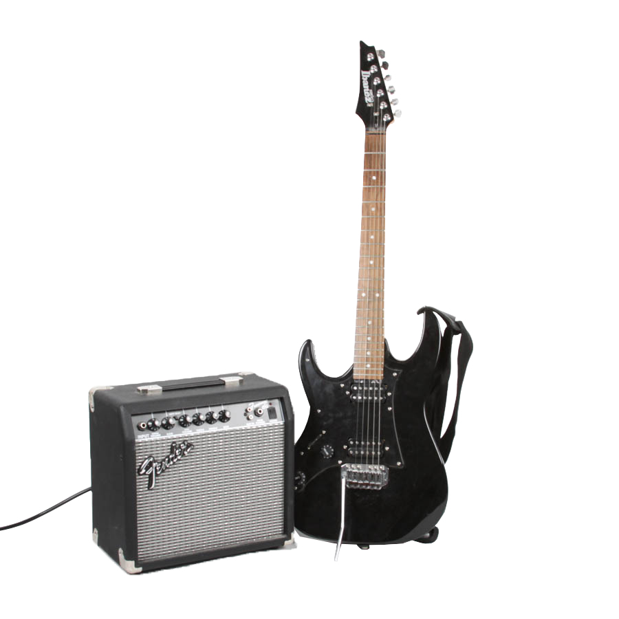 Ibanez Gio Electric Guitar and Fender Frontman Amplifier