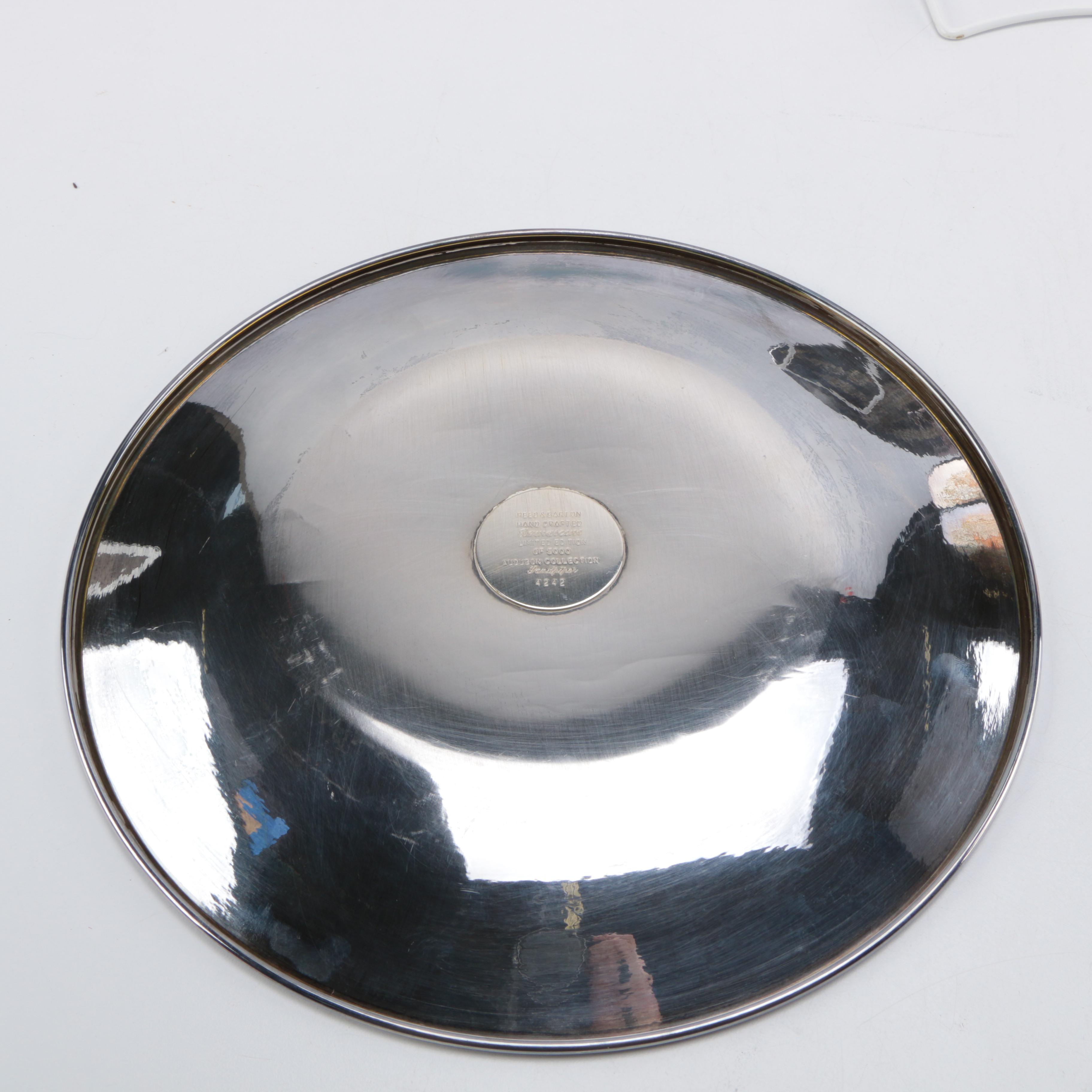 Reed & Barton Limited Edition Damascene Plates Featuring Audubon Collection Pieces