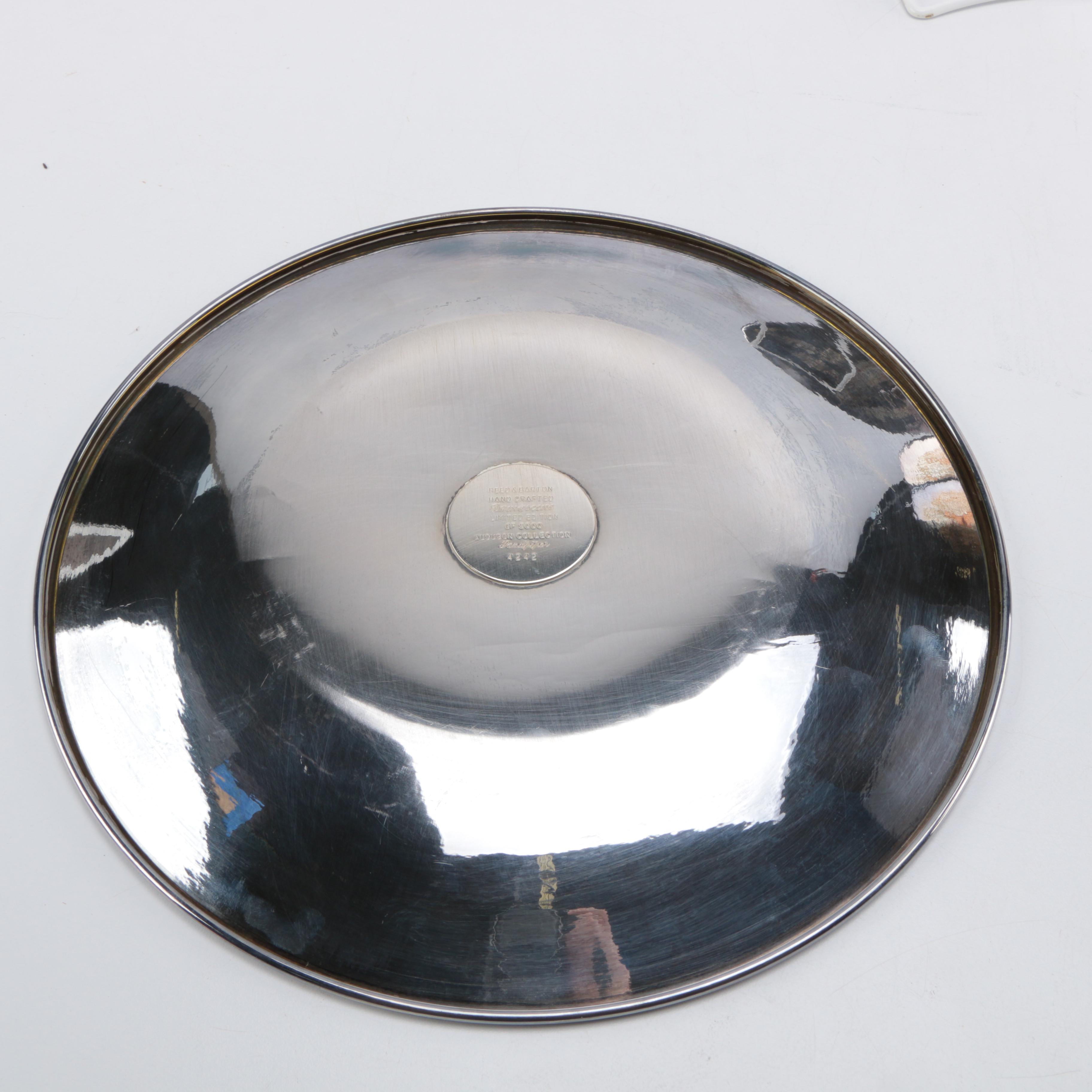 Reed & Barton Limited Edition Damascene Plates Featuring Audubon Collection Pieces