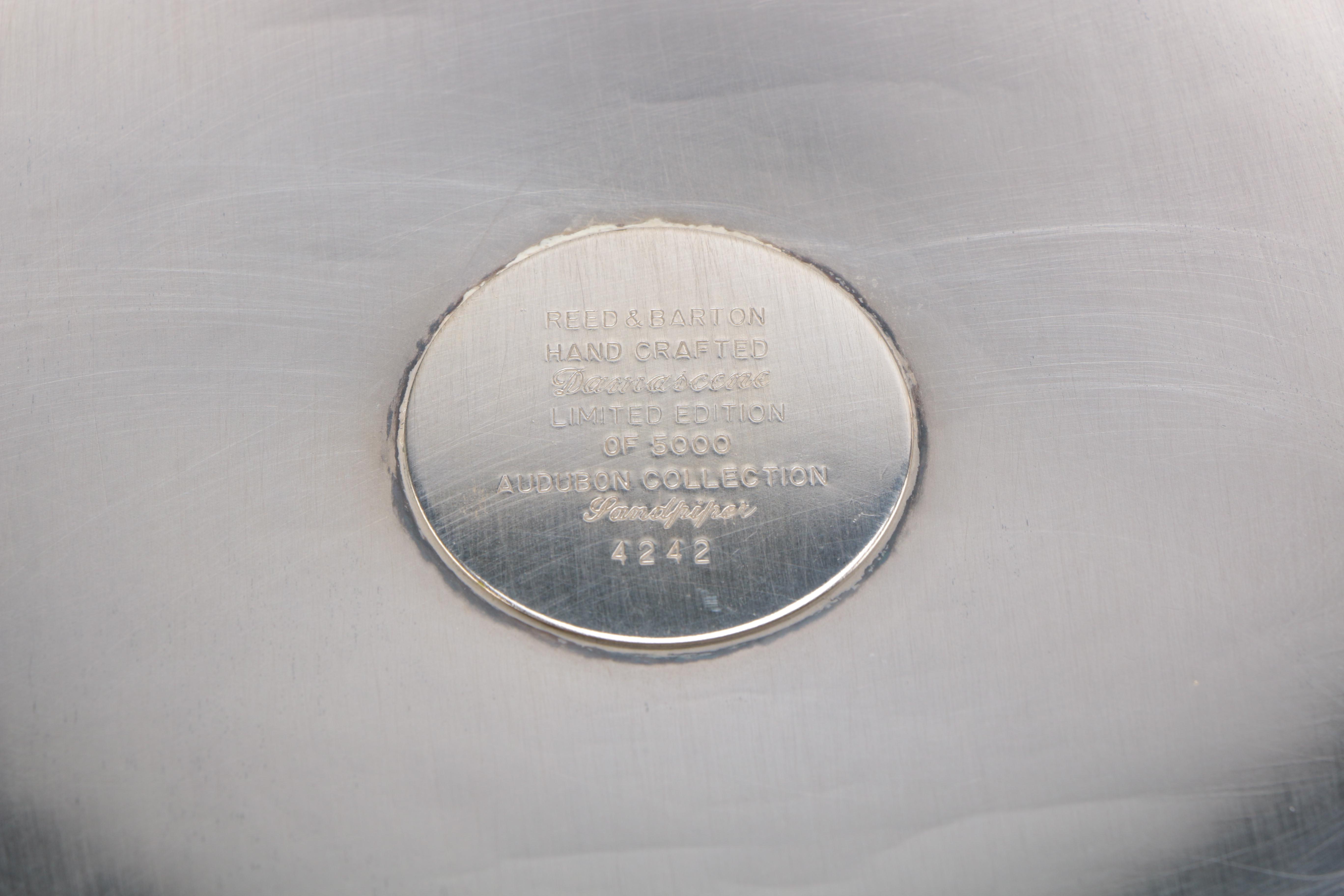 Reed & Barton Limited Edition Damascene Plates Featuring Audubon Collection Pieces