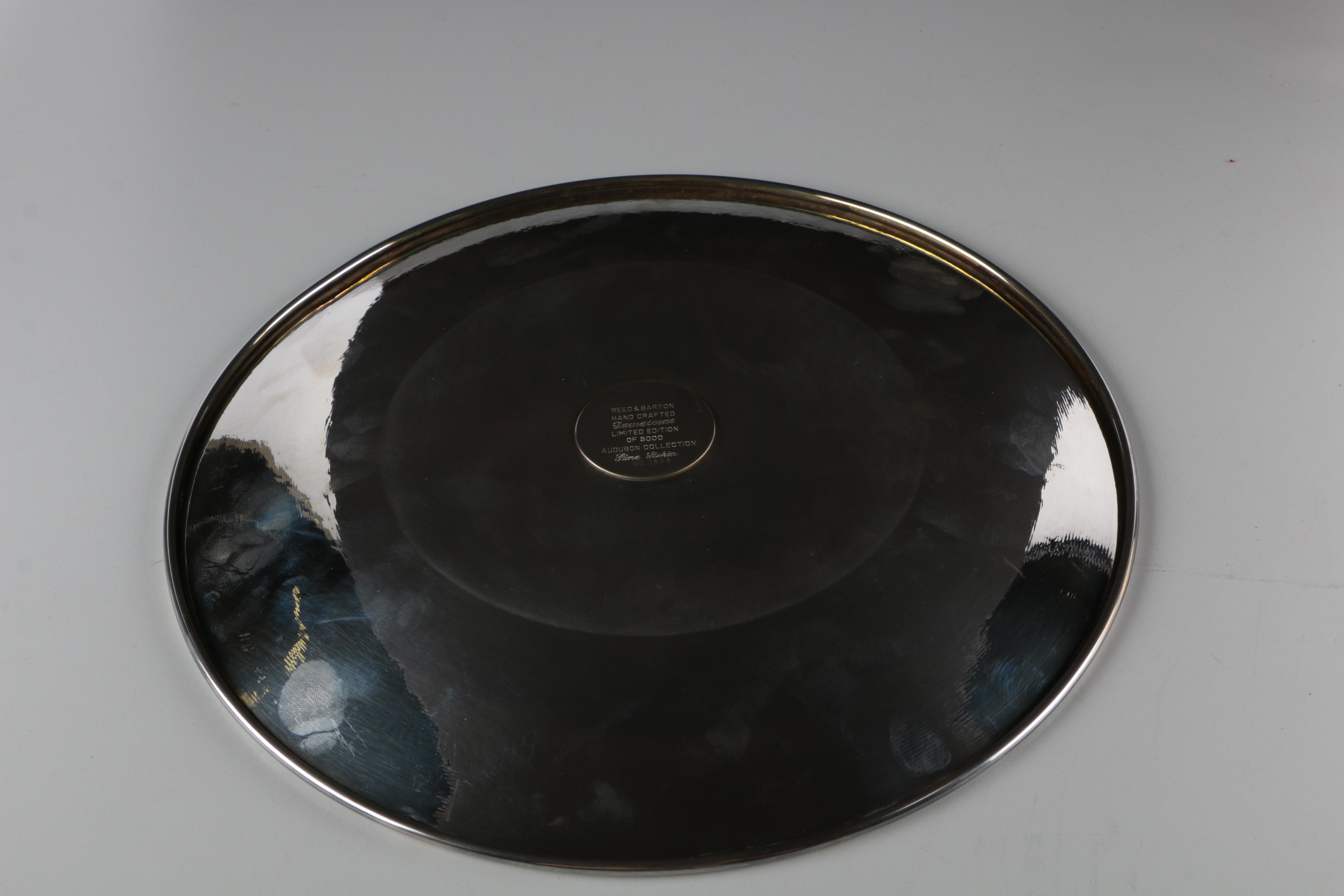 Reed & Barton Limited Edition Damascene Plates Featuring Audubon Collection Pieces