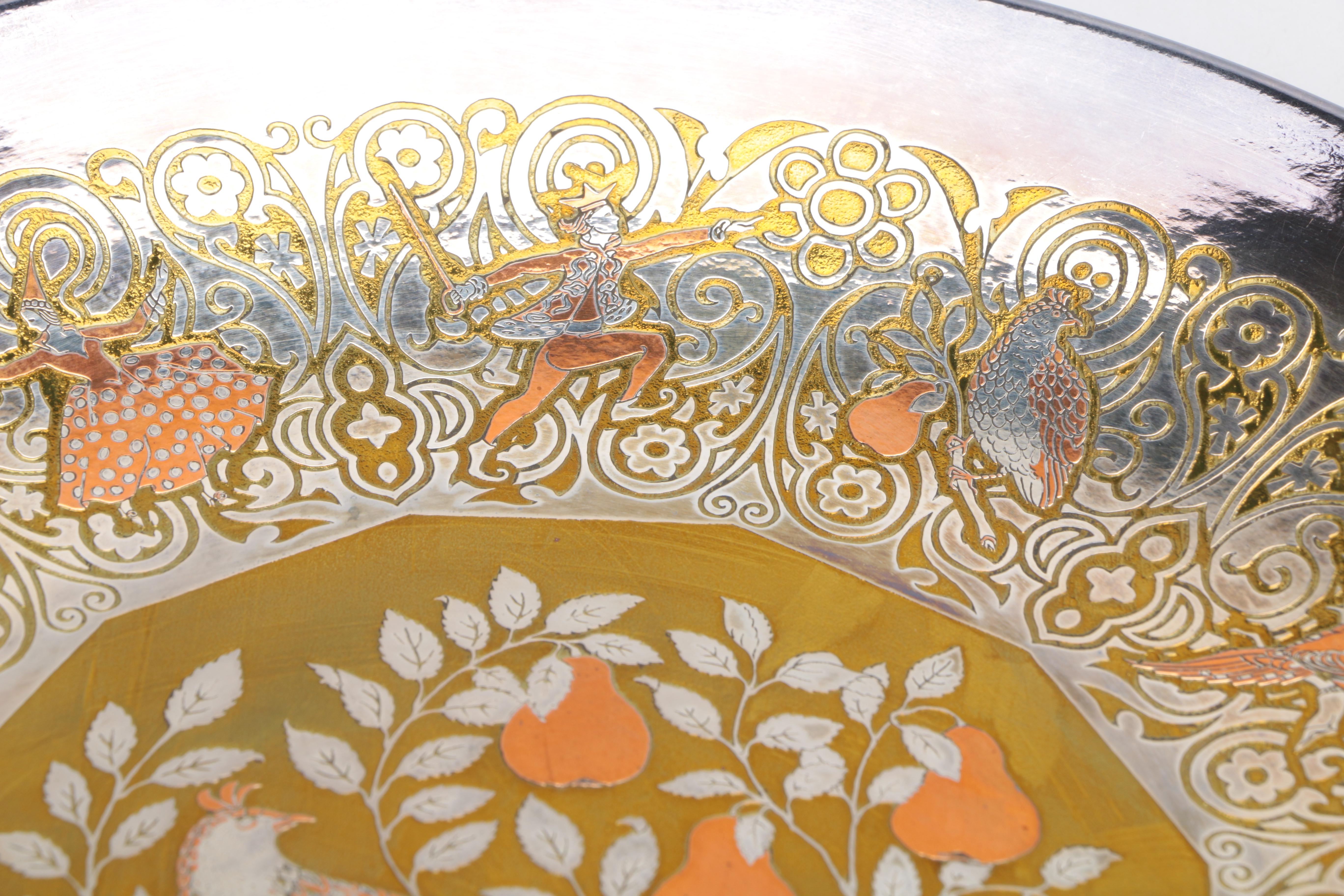 Reed & Barton Limited Edition Damascene Plates Featuring Audubon Collection Pieces