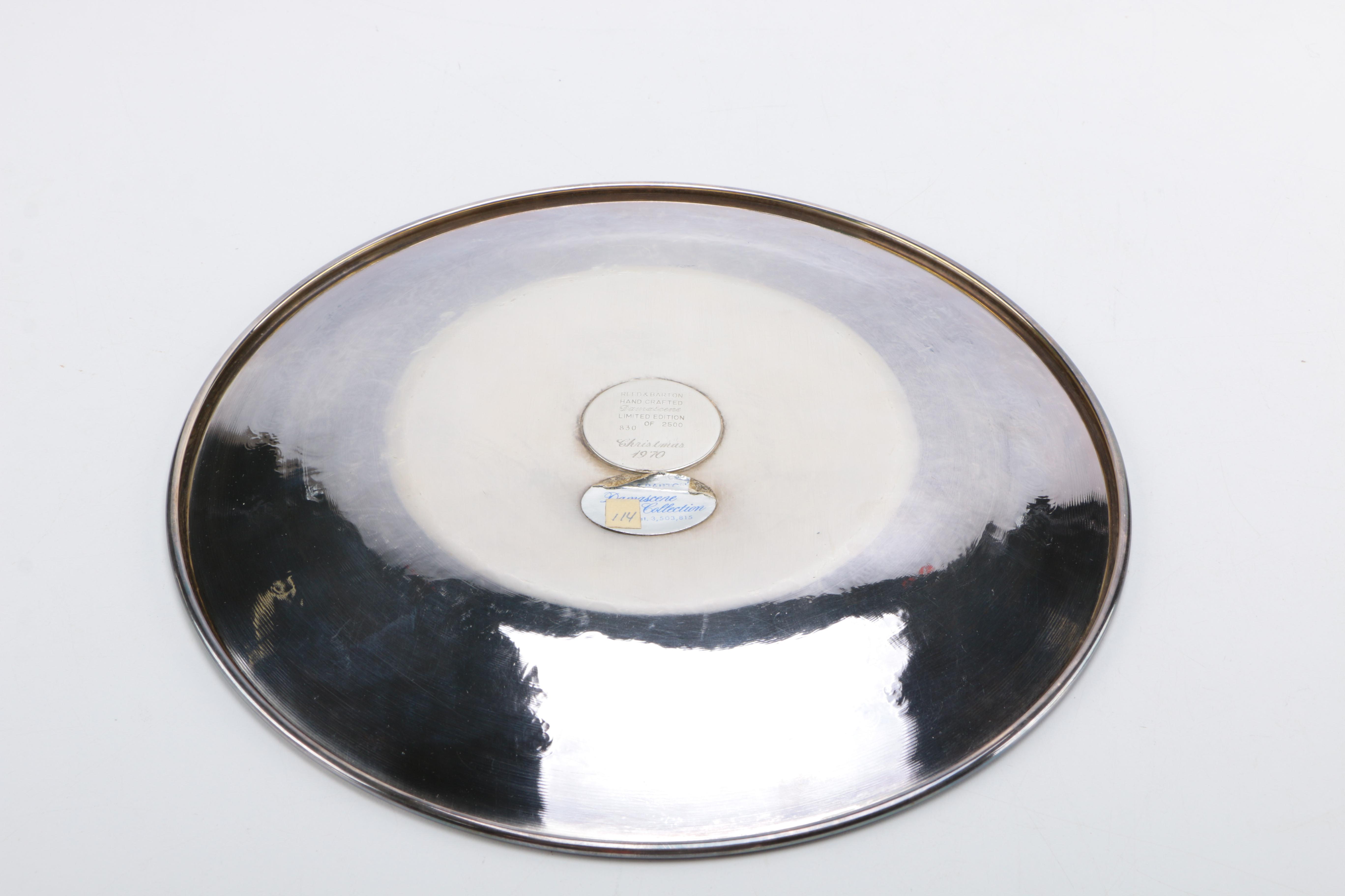 Reed & Barton Limited Edition Damascene Plates Featuring Audubon Collection Pieces