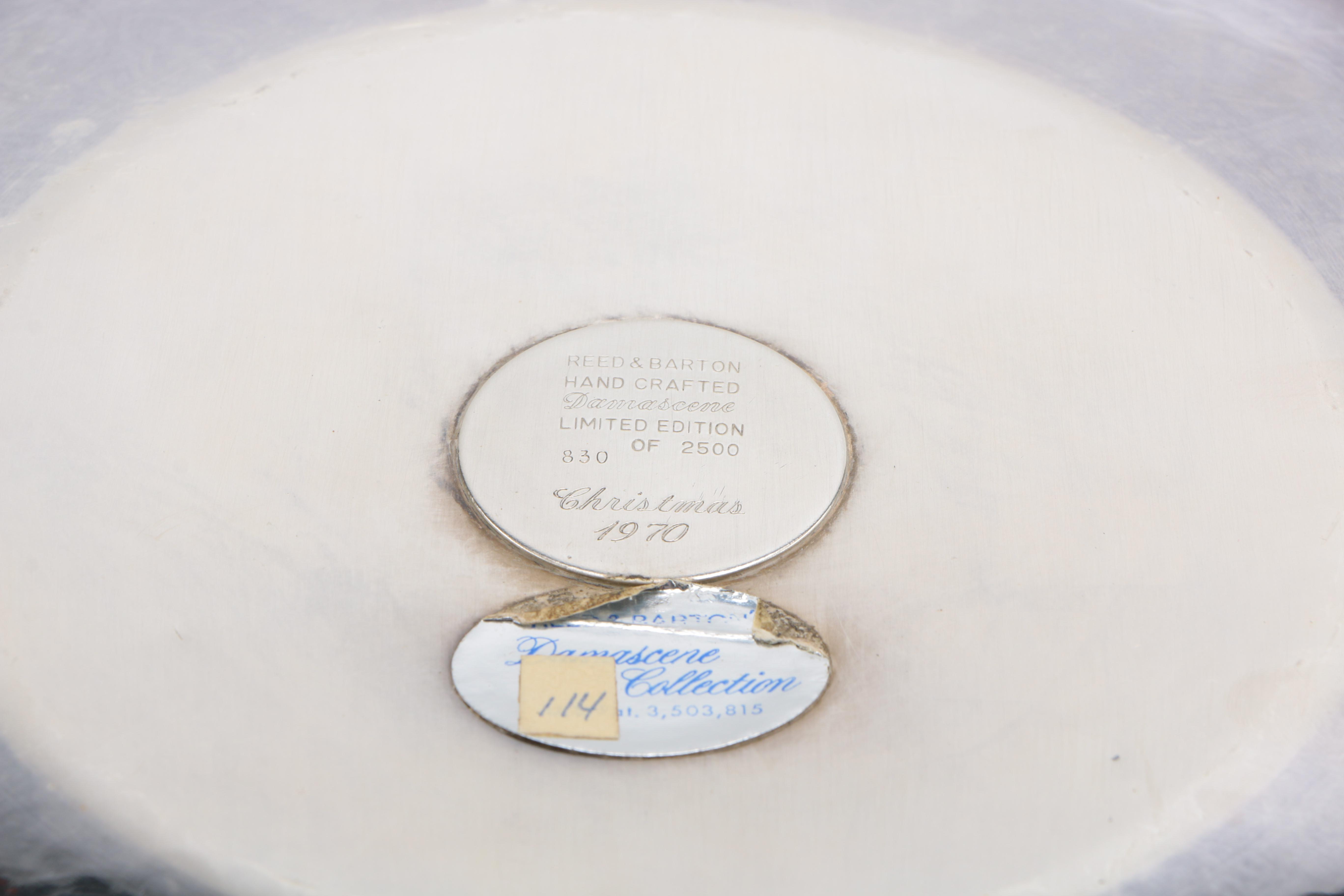 Reed & Barton Limited Edition Damascene Plates Featuring Audubon Collection Pieces