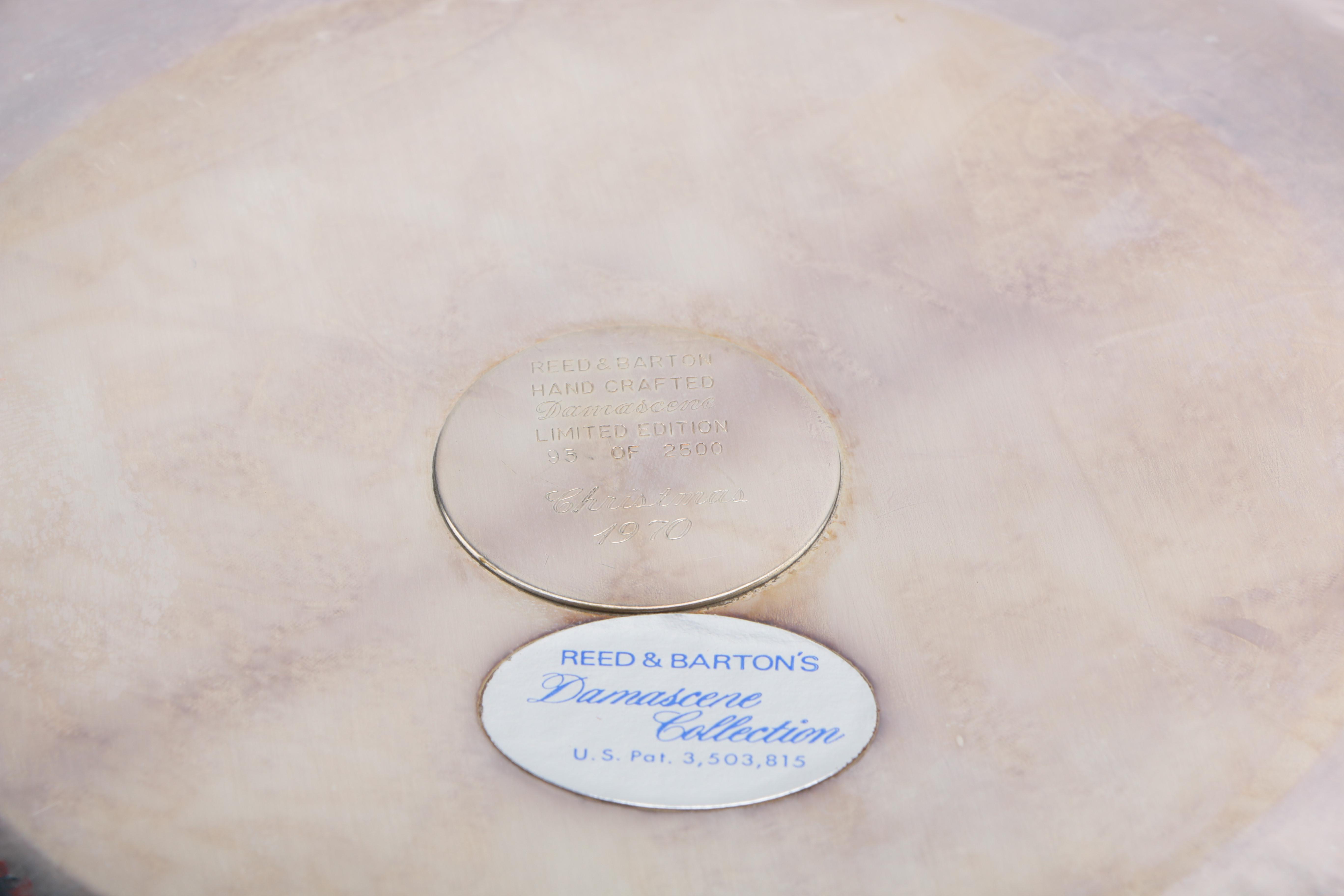 Reed & Barton Limited Edition Damascene Plates Featuring Audubon Collection Pieces