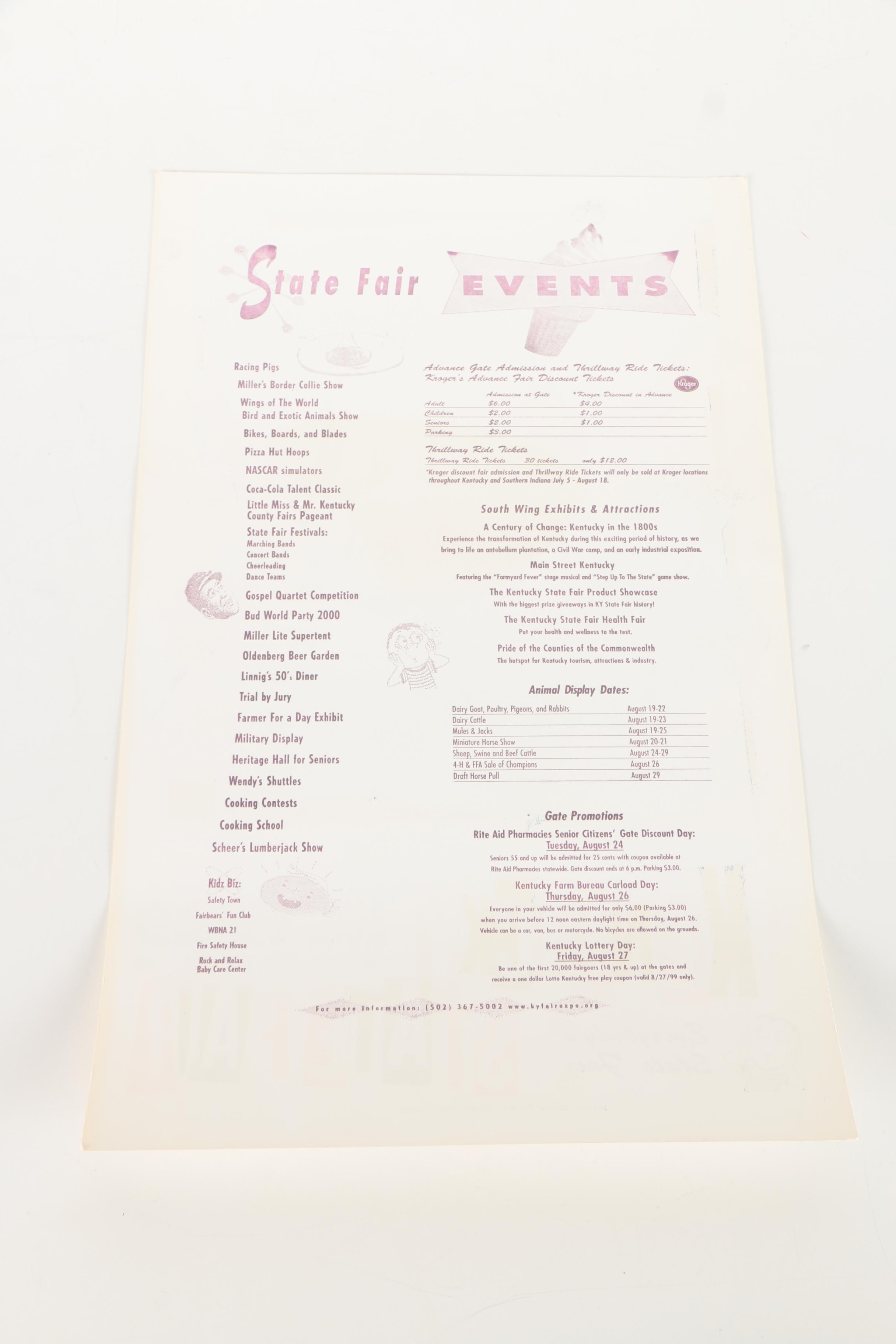 Hatch Show Print Woodblock Posters for the Kentucky State Fair