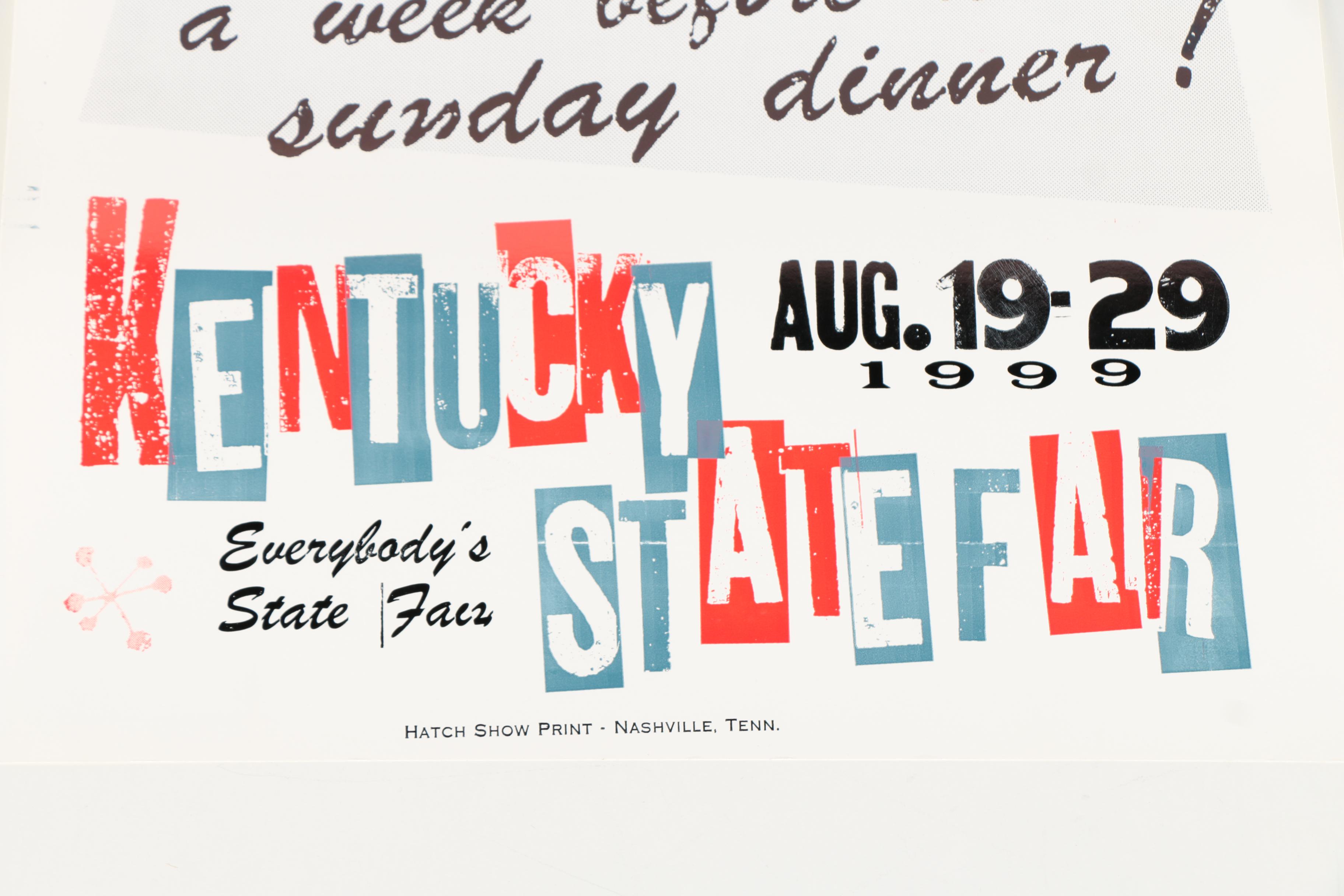 Hatch Show Print Woodblock Posters for the Kentucky State Fair