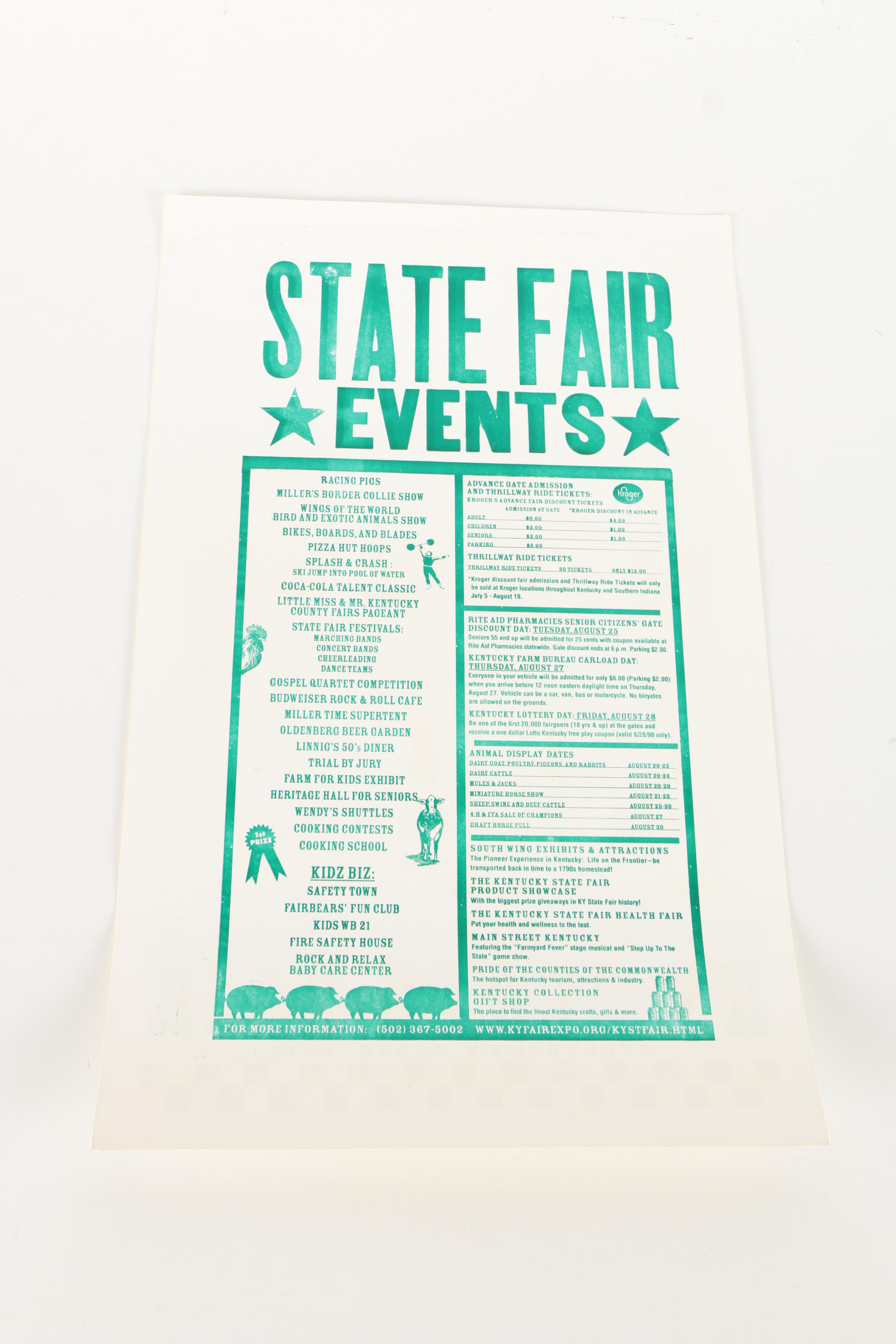 Hatch Show Print Woodblock Posters for the Kentucky State Fair