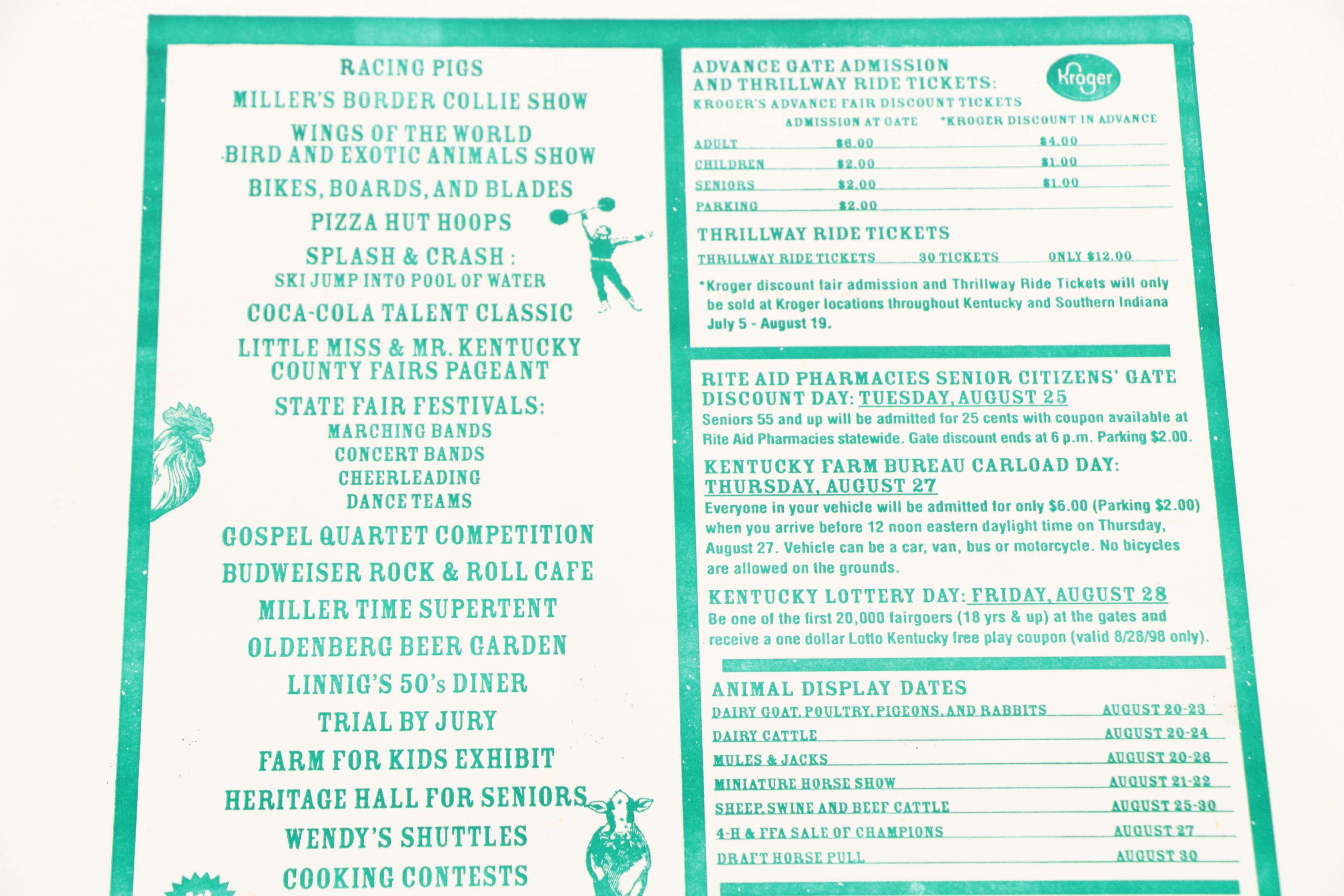 Hatch Show Print Woodblock Posters for the Kentucky State Fair