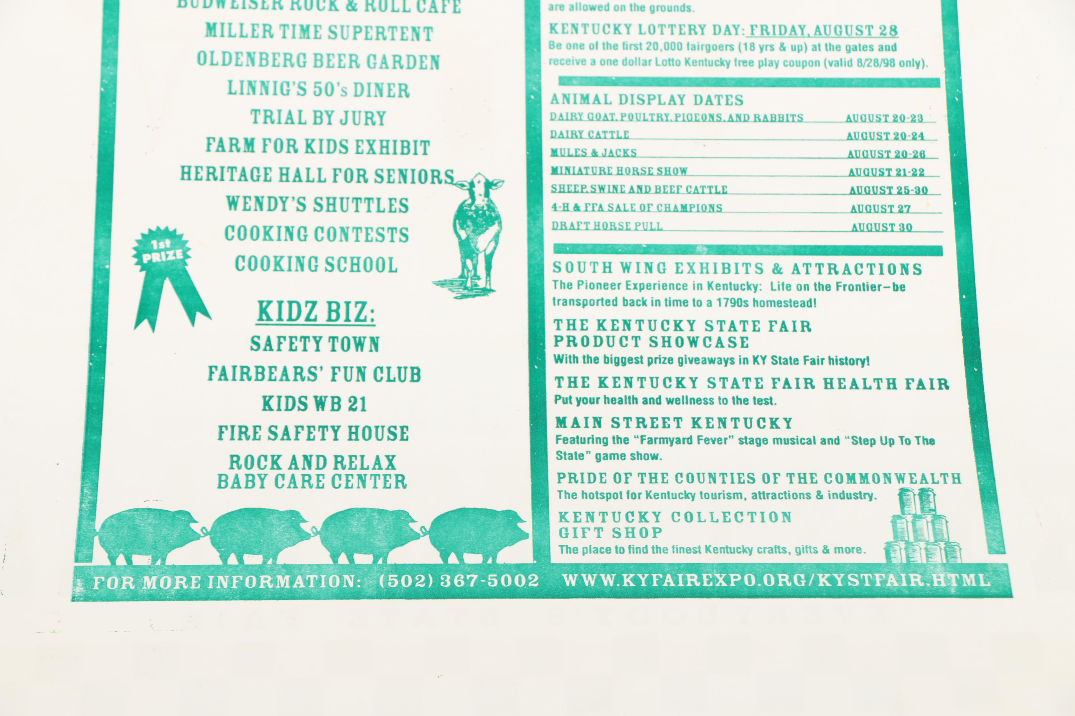 Hatch Show Print Woodblock Posters for the Kentucky State Fair