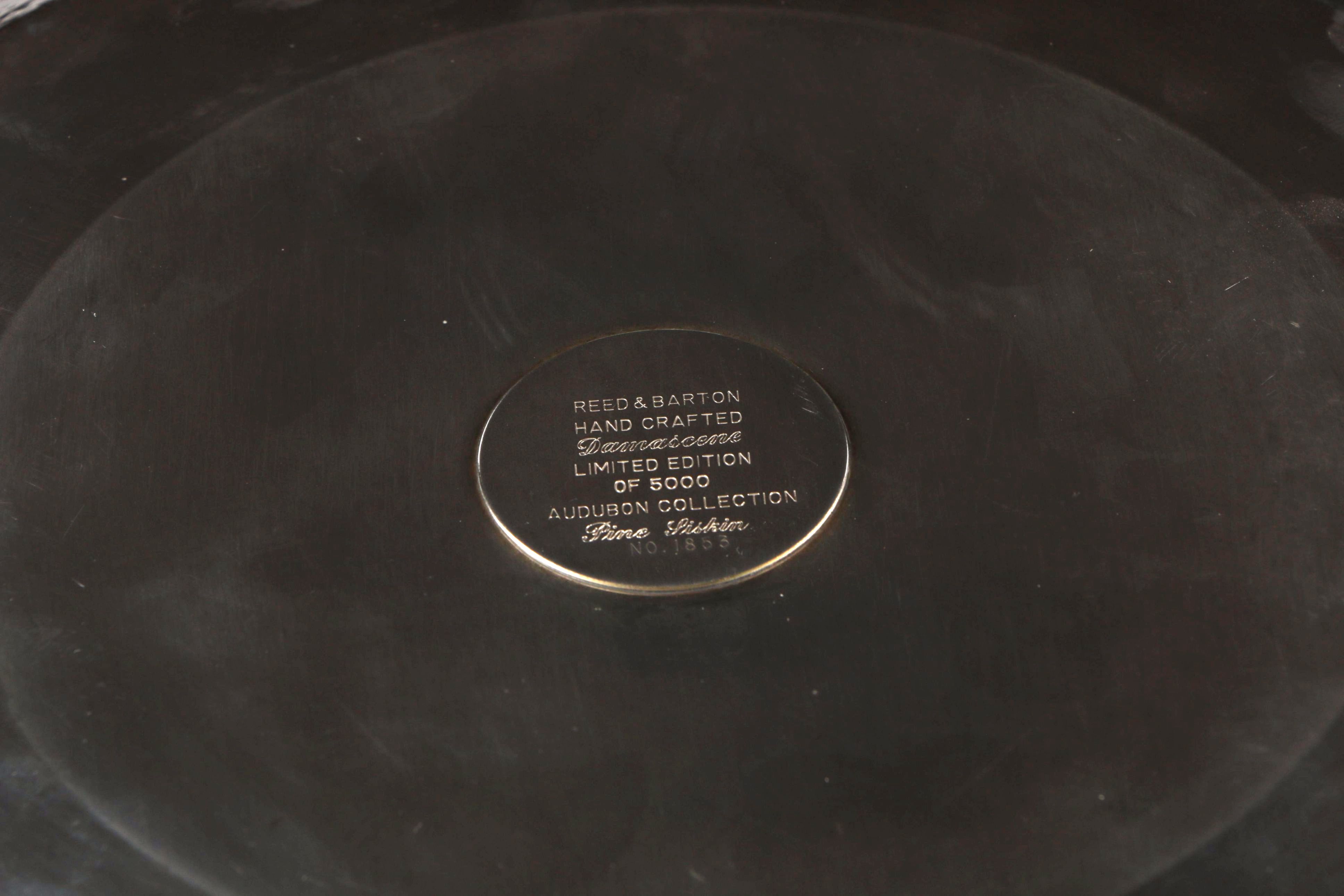 Reed & Barton Limited Edition Damascene Plates Featuring Audubon Collection Pieces