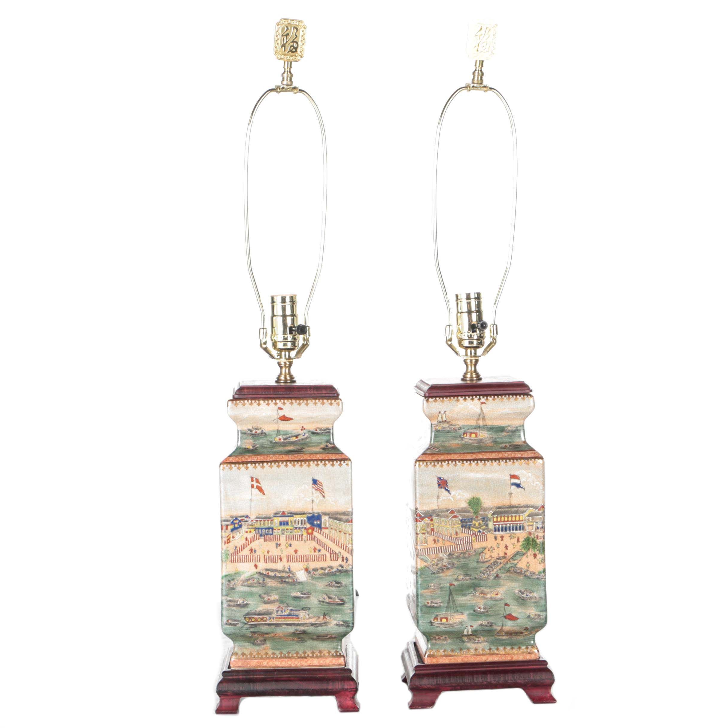 Hand Painted Porcelain Lamps