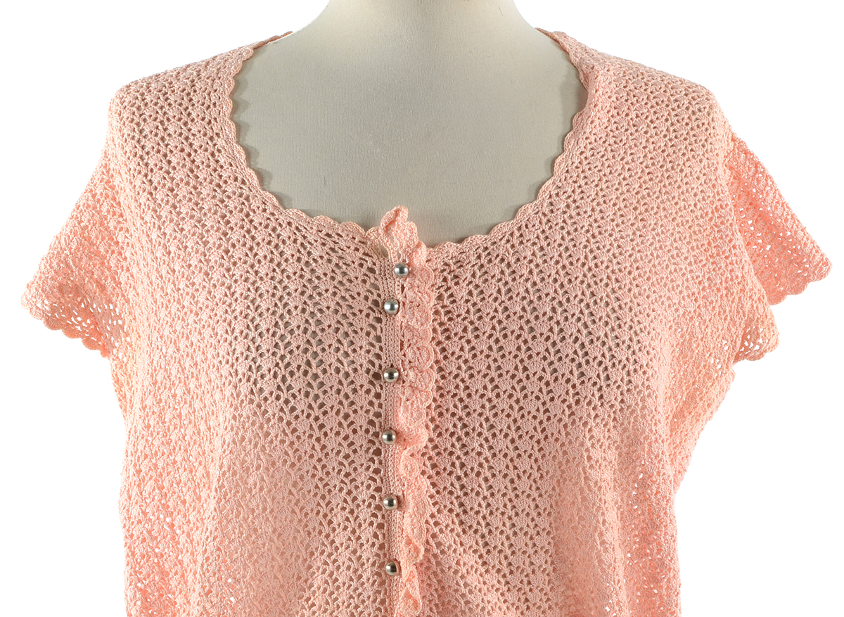 Women's Vintage Hand Crochet Blouse and Skirt