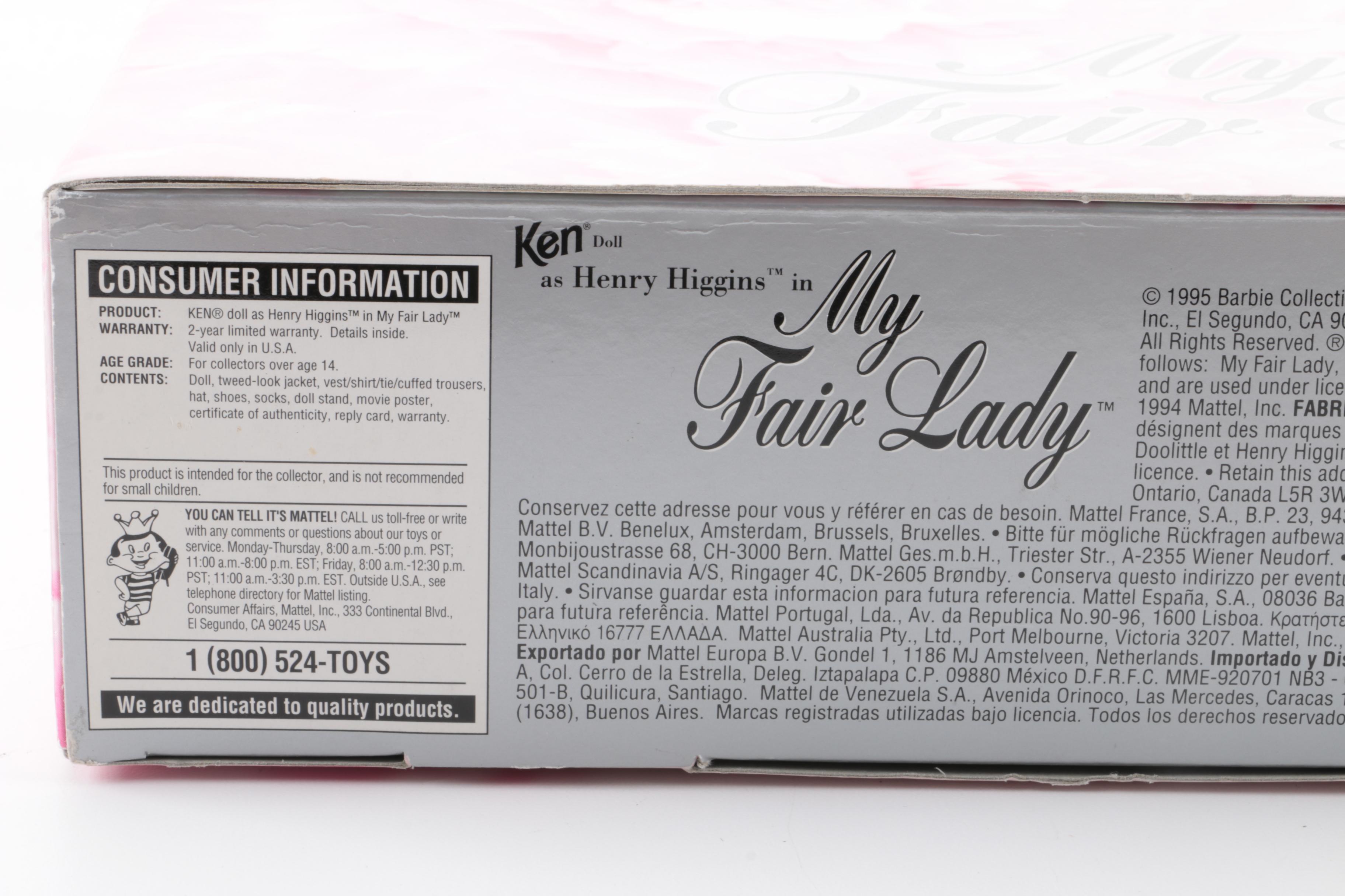 "My Fair Lady" Barbie and Ken Collector Edition Dolls