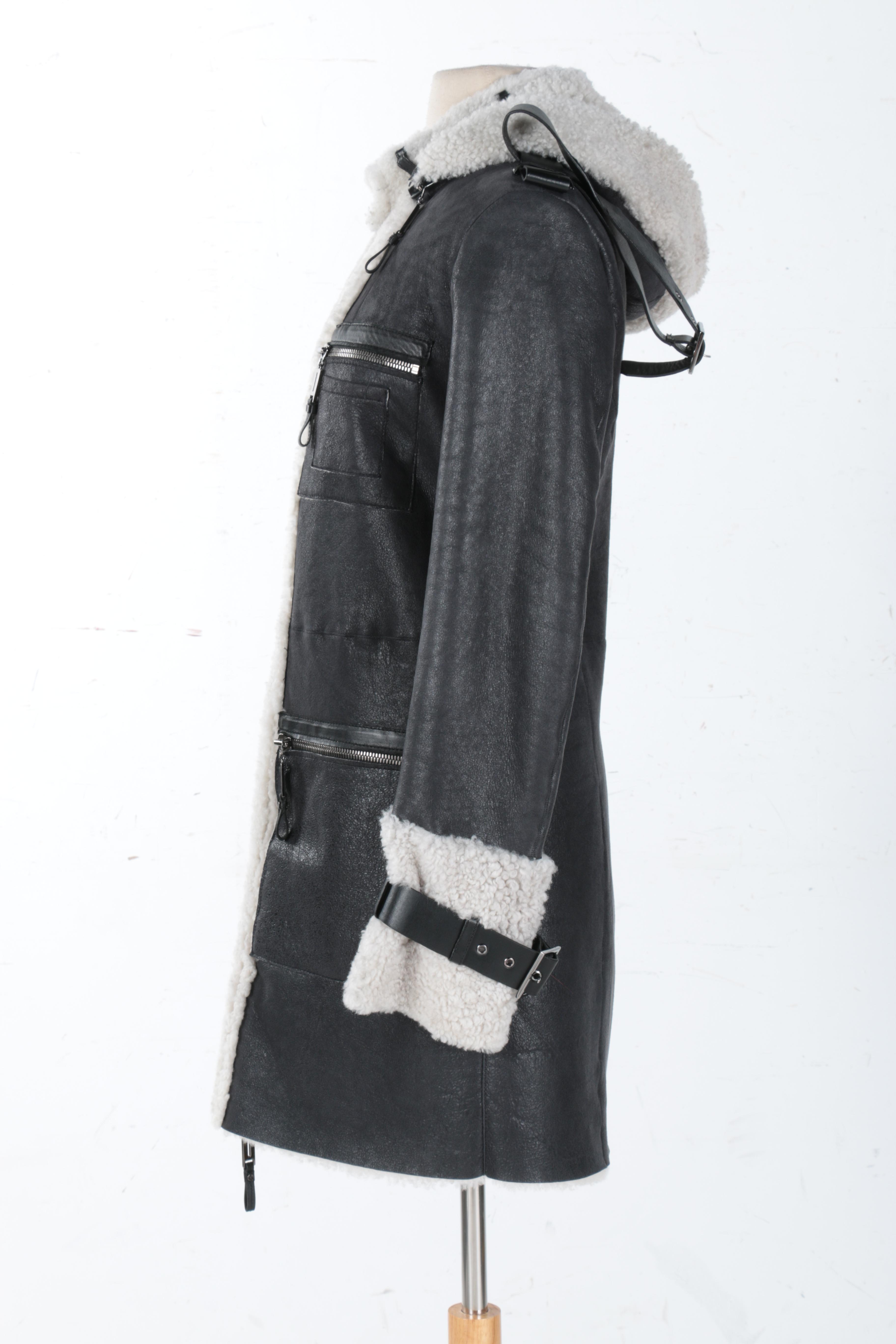 Shearling and Suede Coat