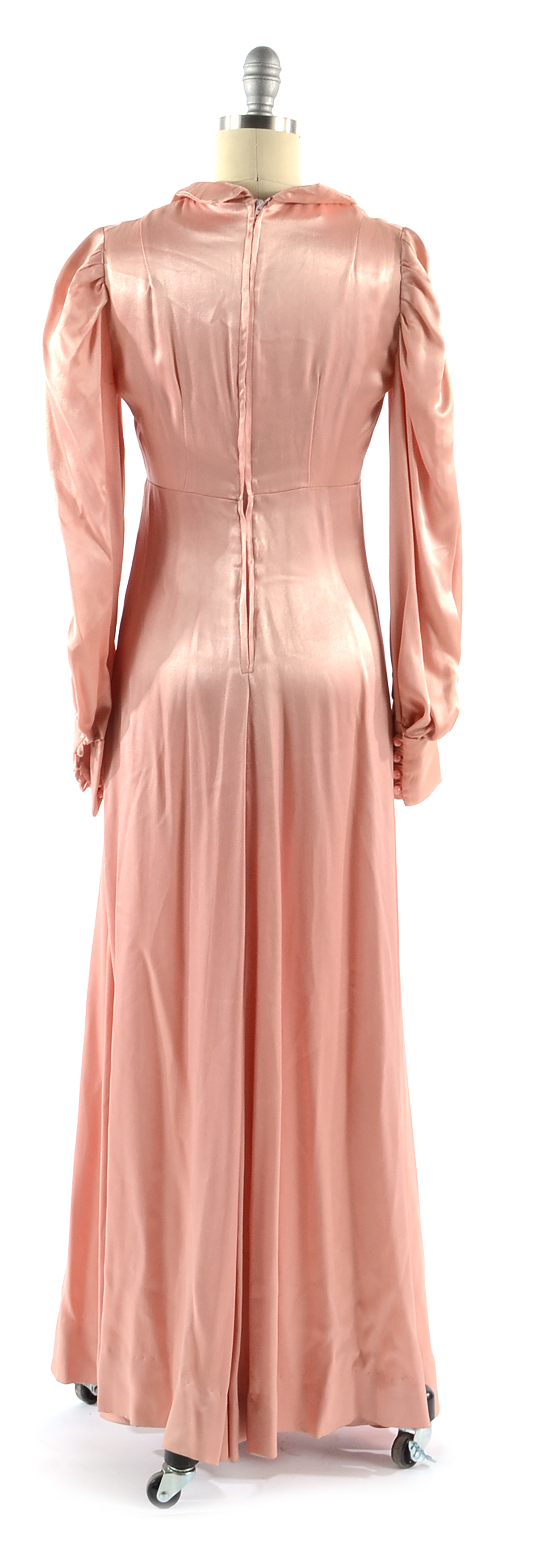 Circa 1960s Satin Full-Length Dress
